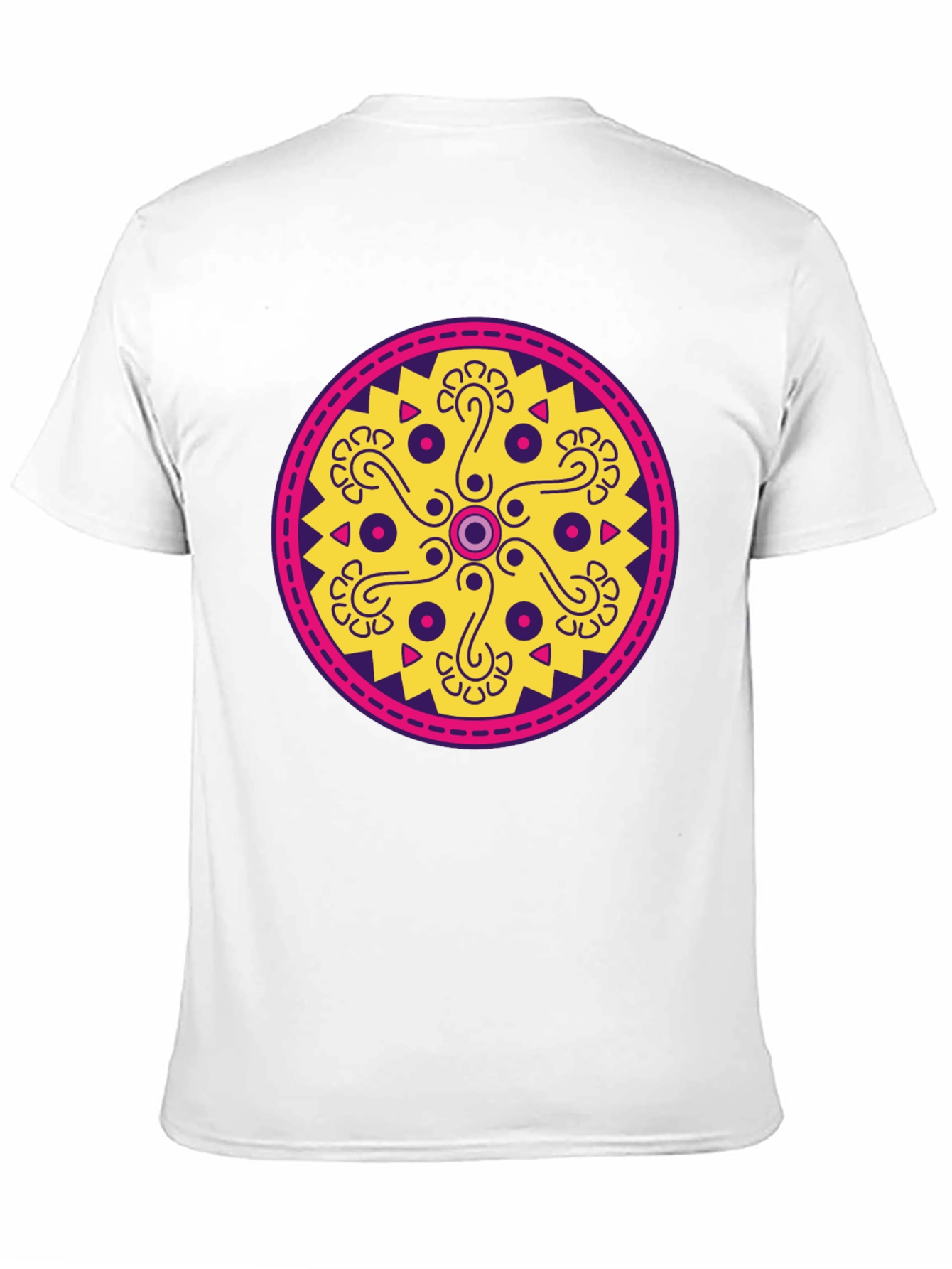 Ethnic Pattern Tee - Round Geometric Design