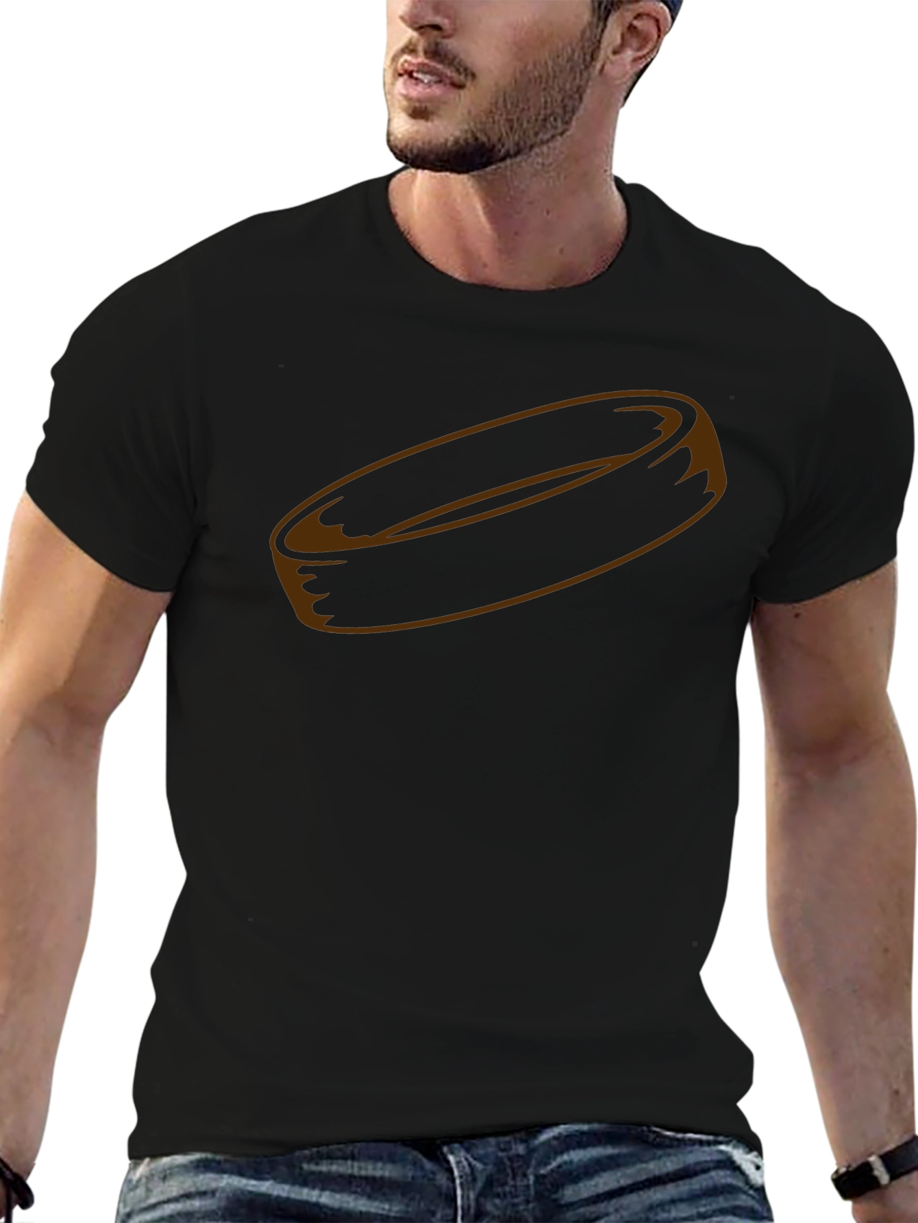 Hockey Puck Graphic T-Shirt