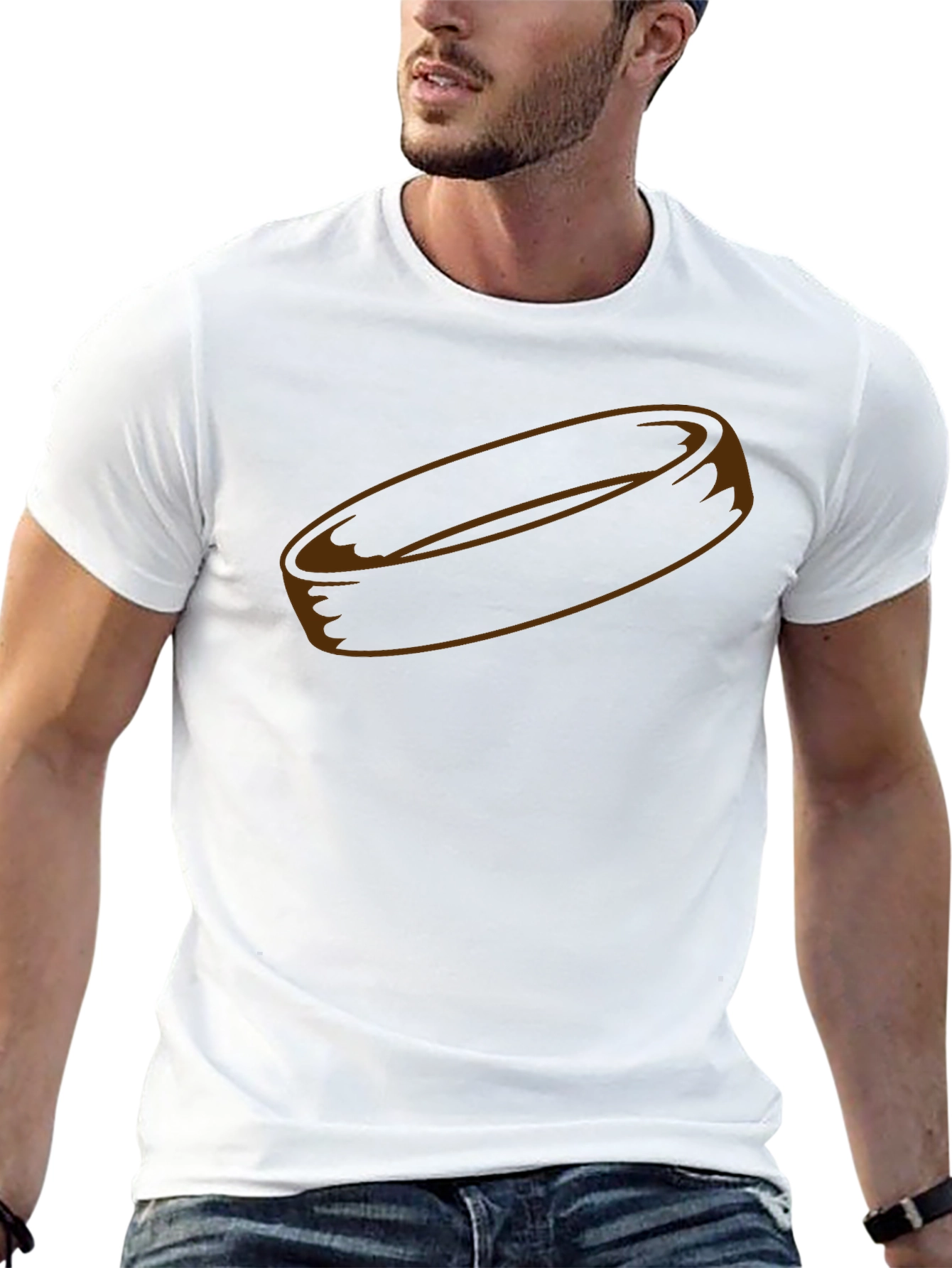 Hockey Puck Graphic T-Shirt