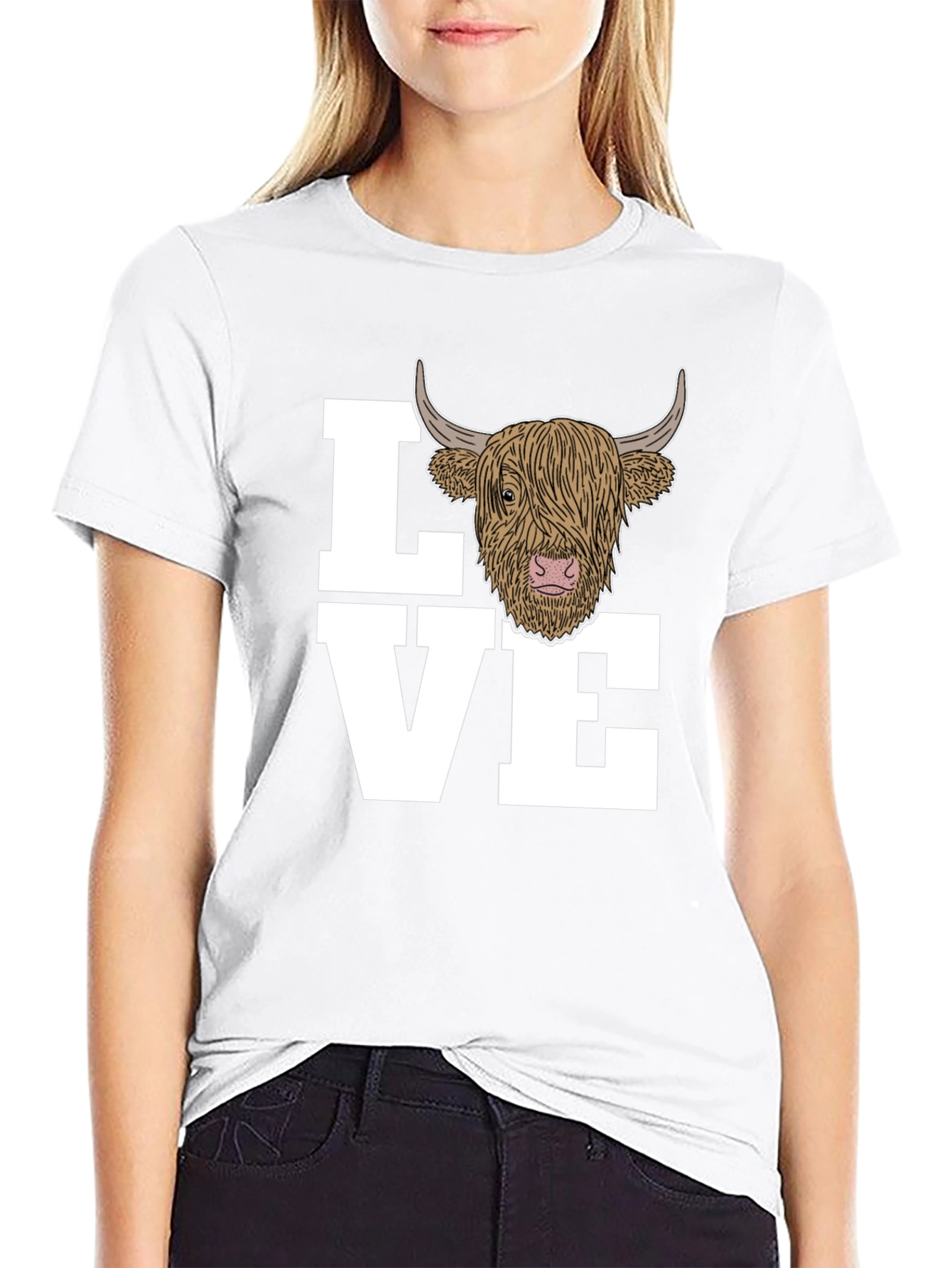 Love Highland Cow Graphic Tee