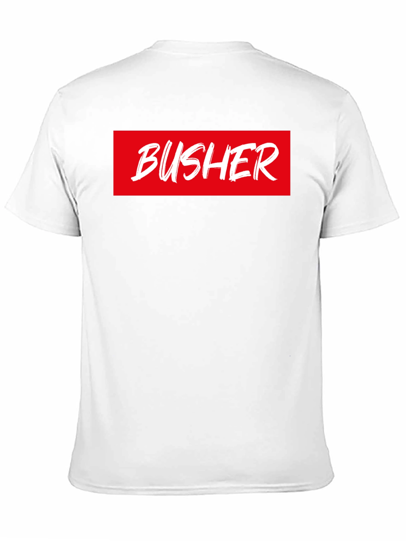 BUSHER Box Logo T-Shirt - Bold Statement Tee