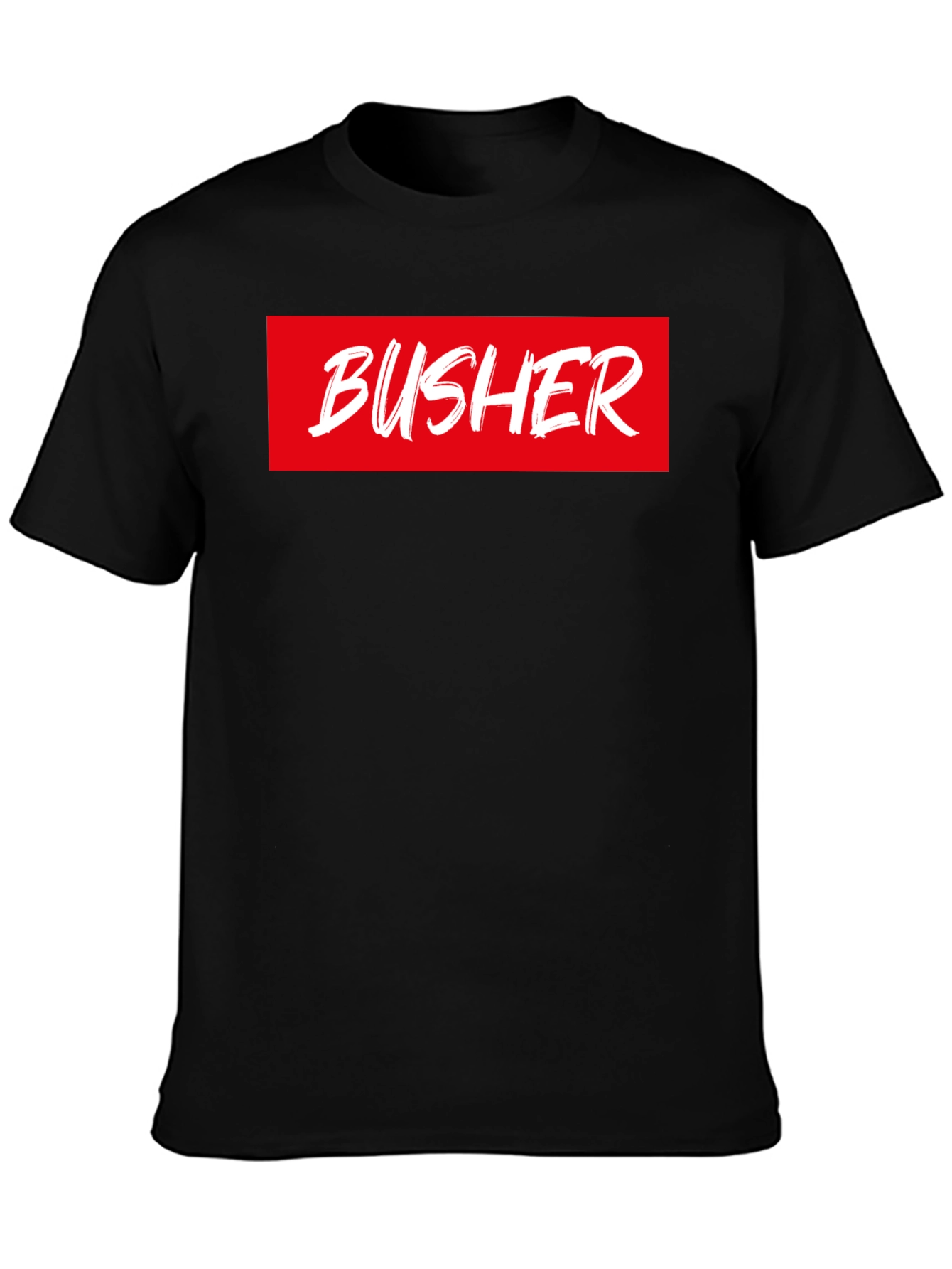 BUSHER Box Logo T-Shirt - Bold Statement Tee