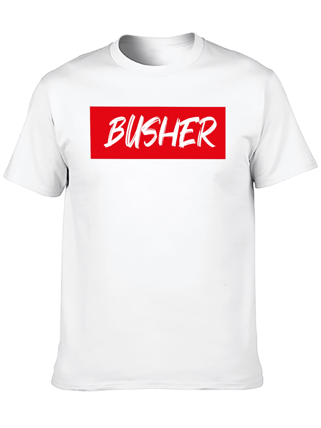 BUSHER Box Logo T-Shirt - Bold Statement Tee