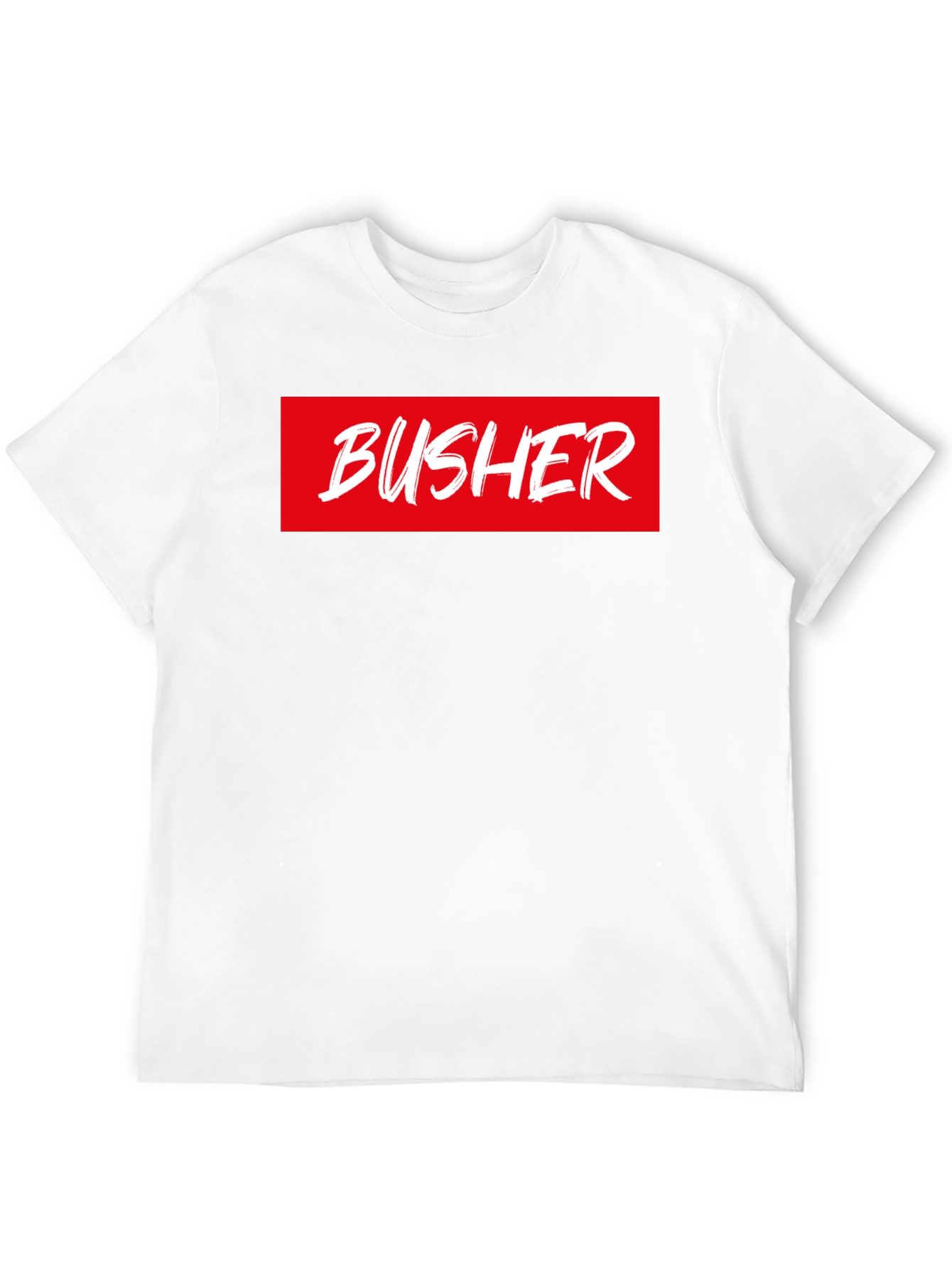 BUSHER Box Logo T-Shirt - Bold Statement Tee