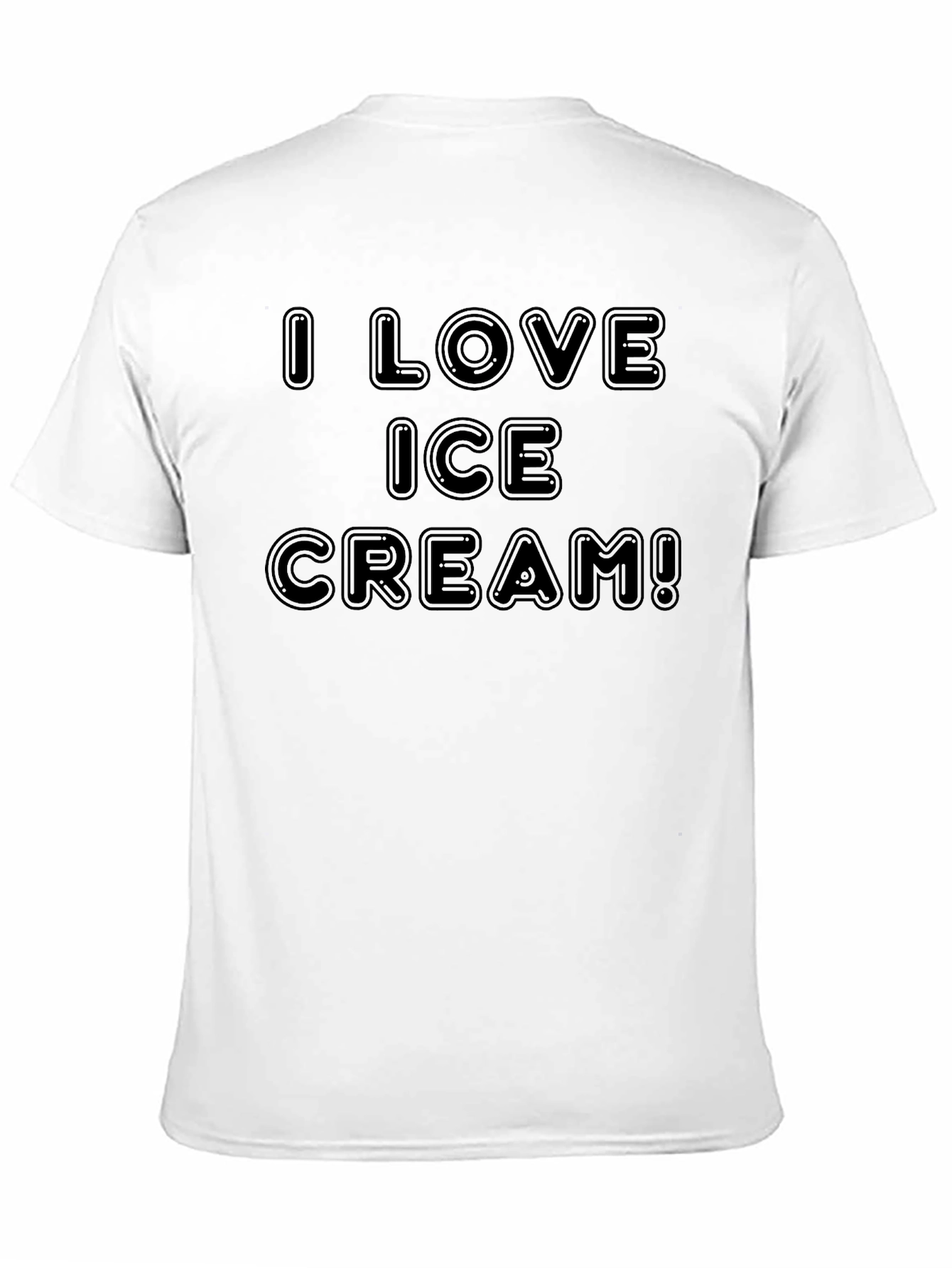 I Love Ice Cream Graphic Tee - Black T-Shirt