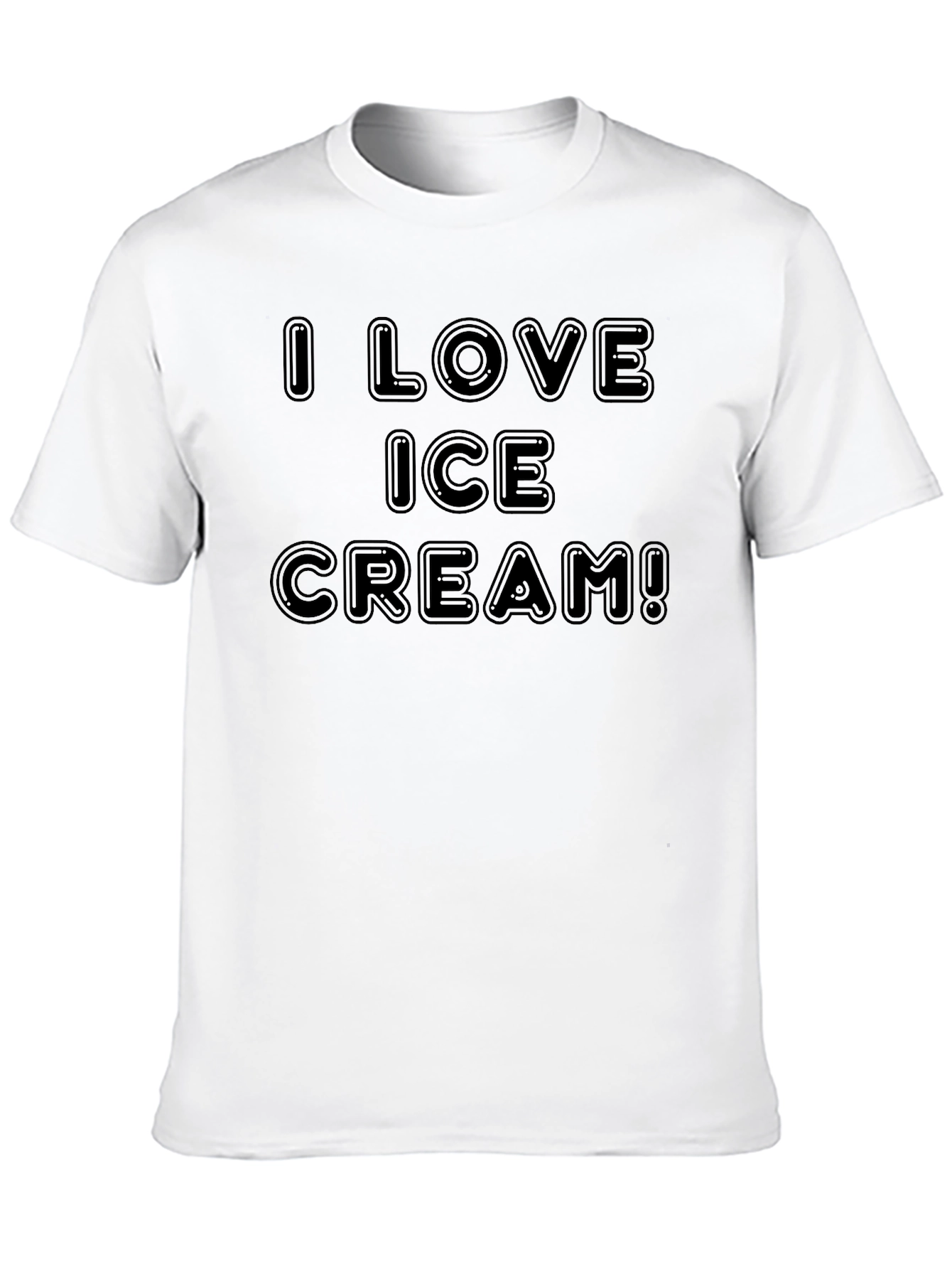 I Love Ice Cream Graphic Tee - Black T-Shirt