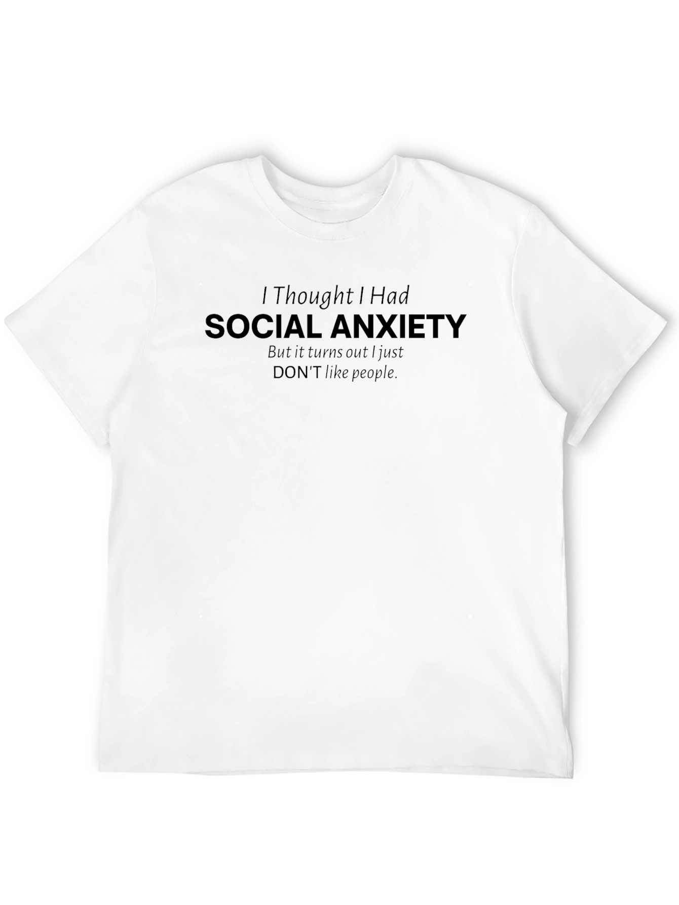 Social Anxiety Graphic Tee - Mens Black T-Shirt