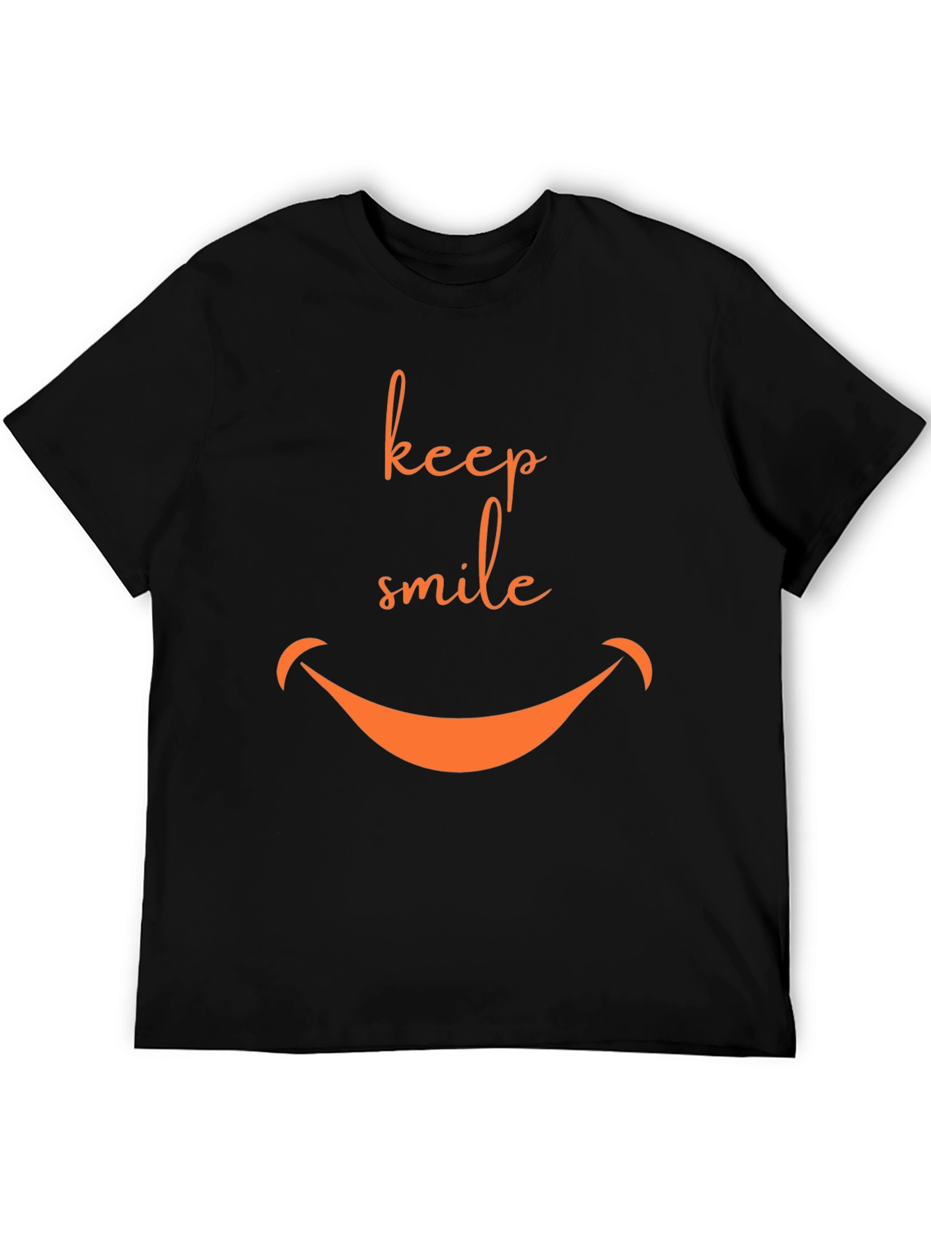 Keep Smiling Black Graphic Tee