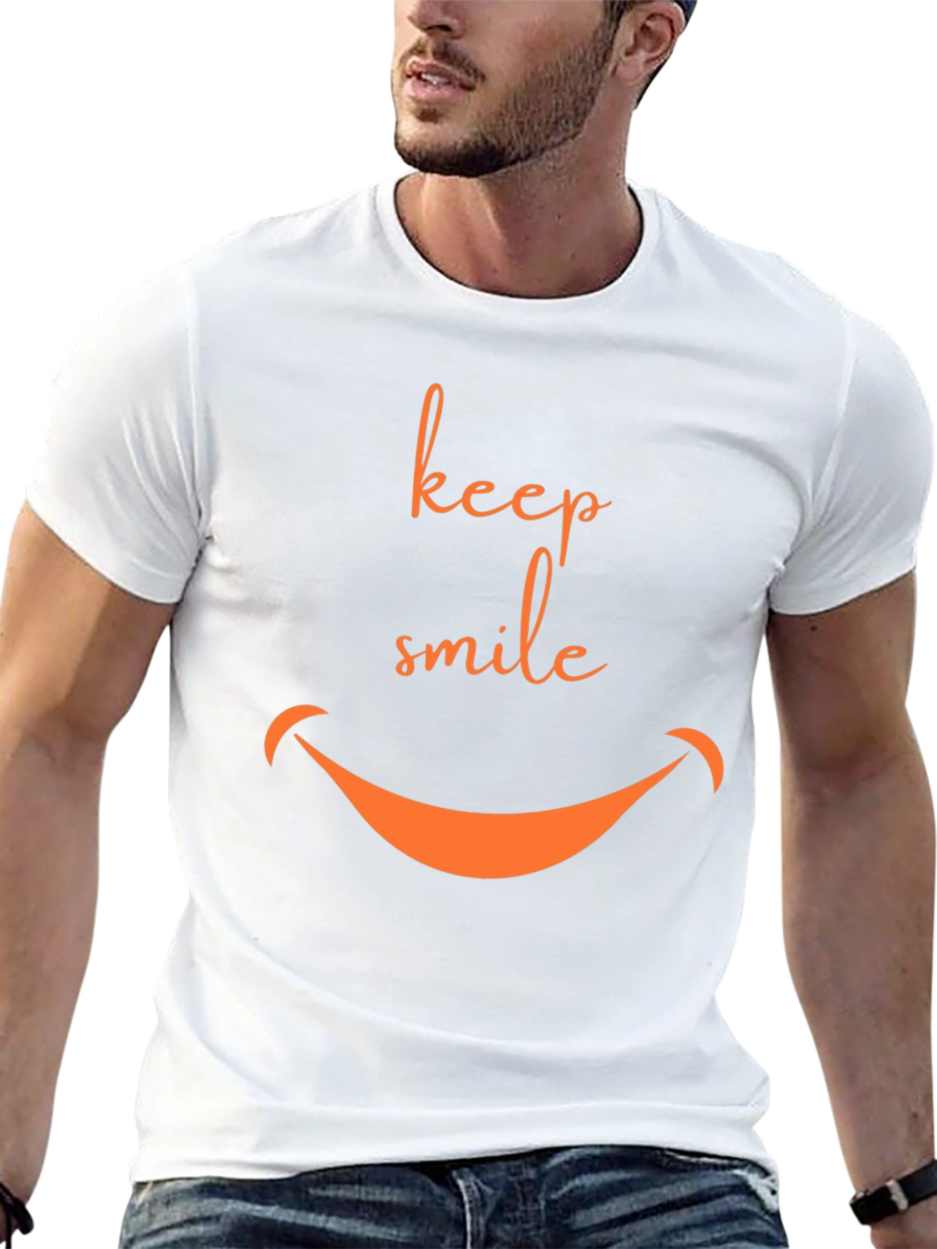 Keep Smiling Black Graphic Tee