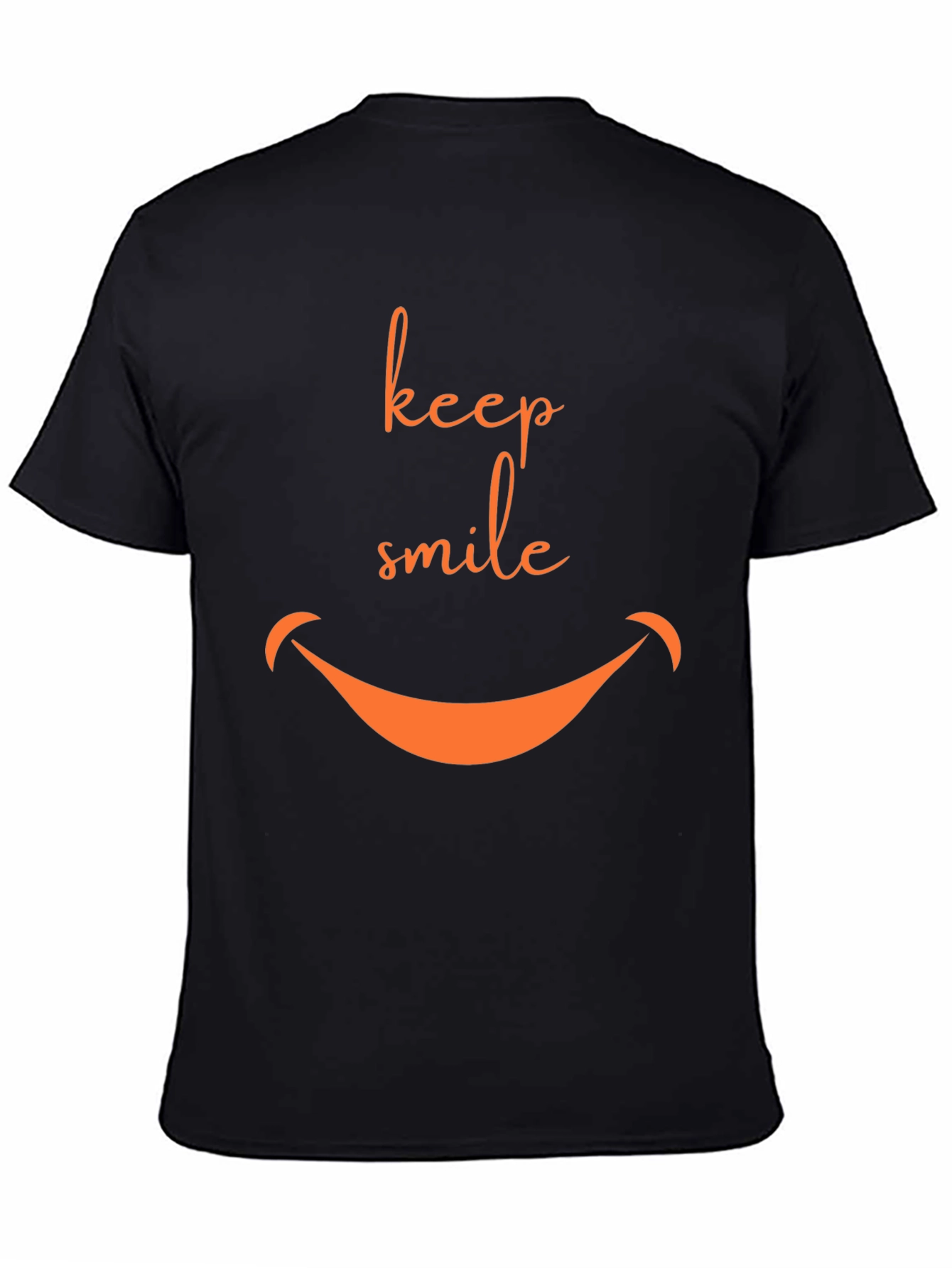 Keep Smiling Black Graphic Tee