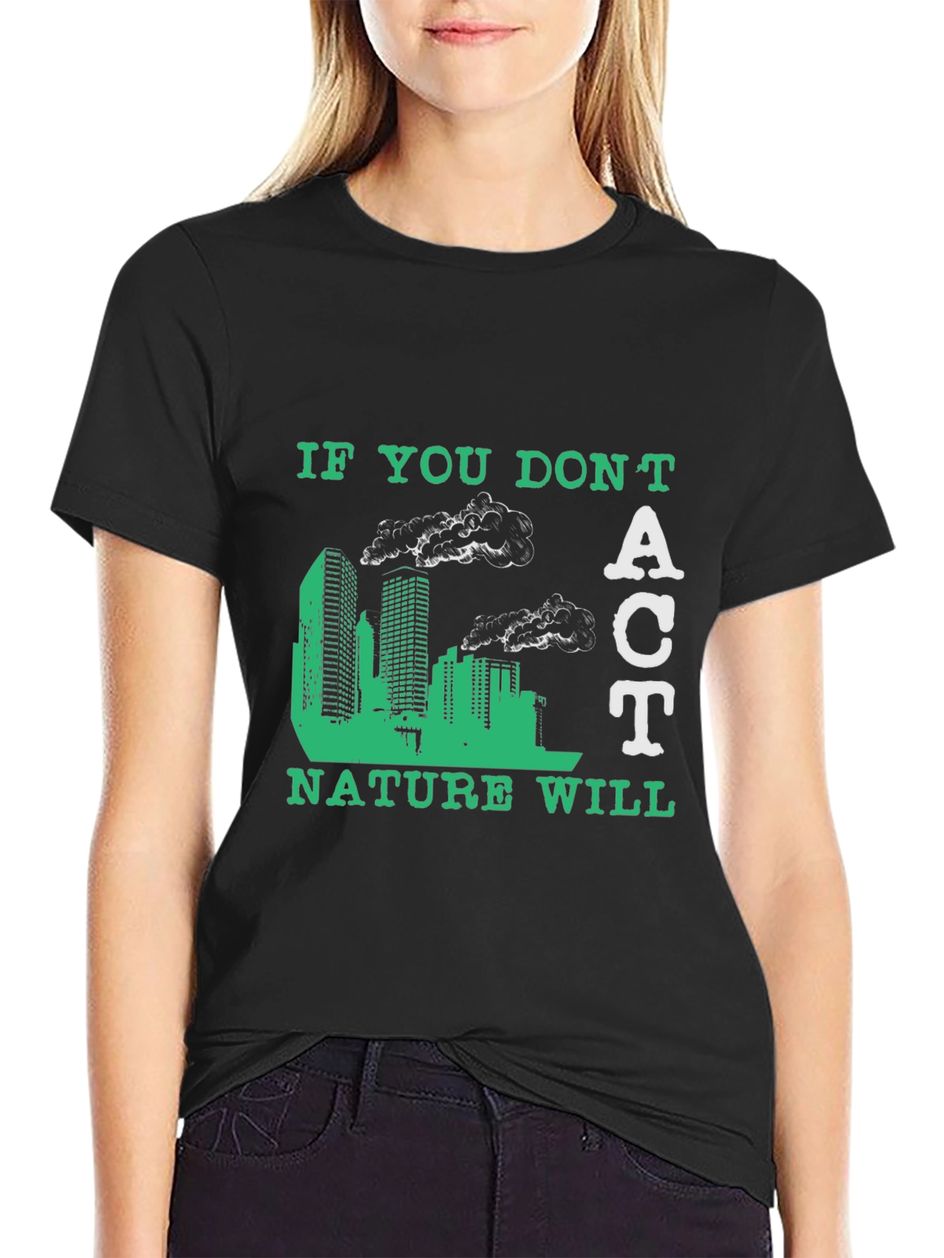 Eco-Friendly Act Graphic Tee - Save the Planet