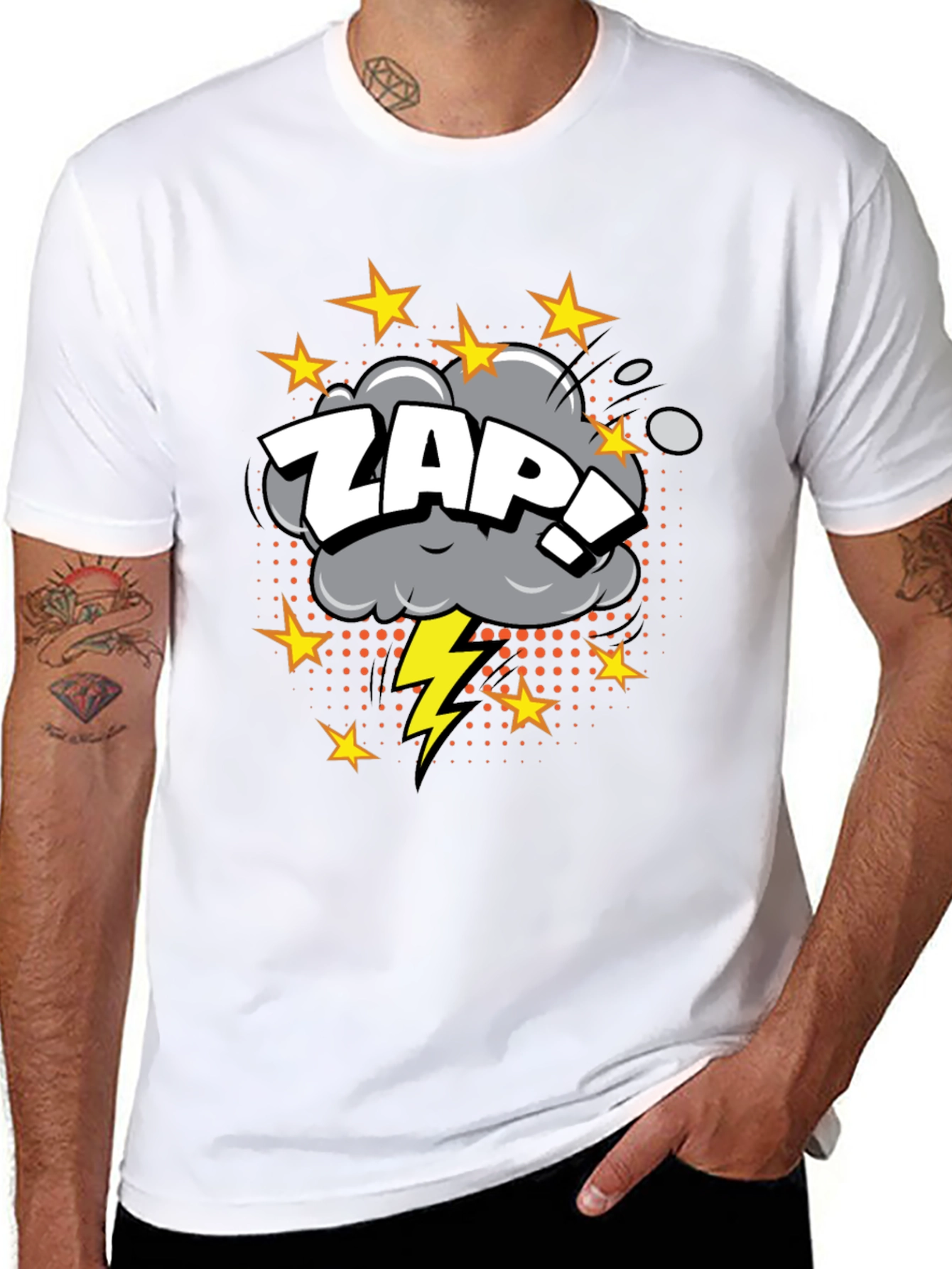 ZAP! Graphic Print Black T-Shirt
