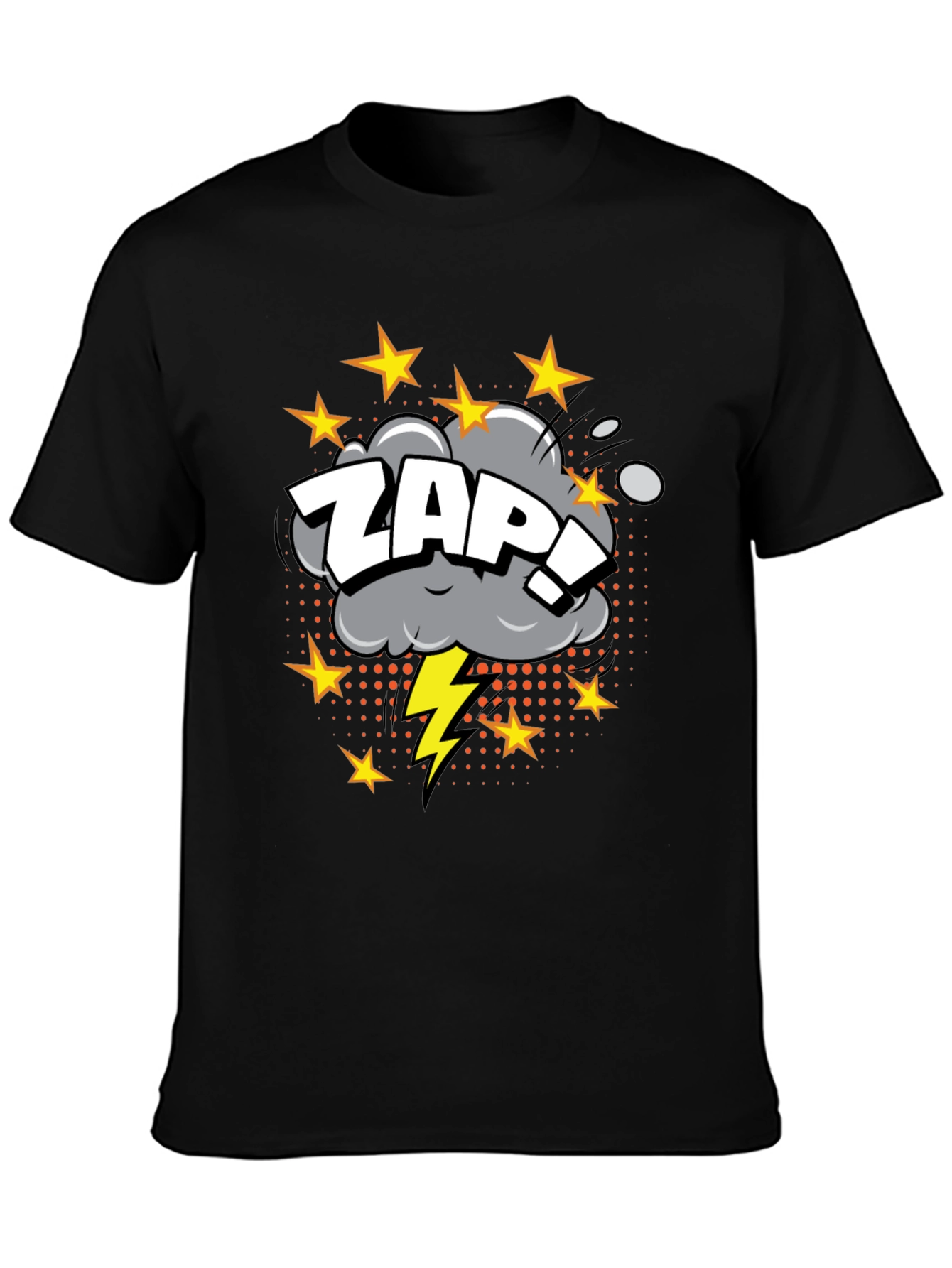 ZAP! Graphic Print Black T-Shirt