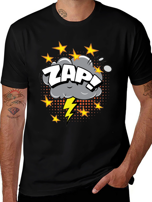 ZAP! Graphic Print Black T-Shirt
