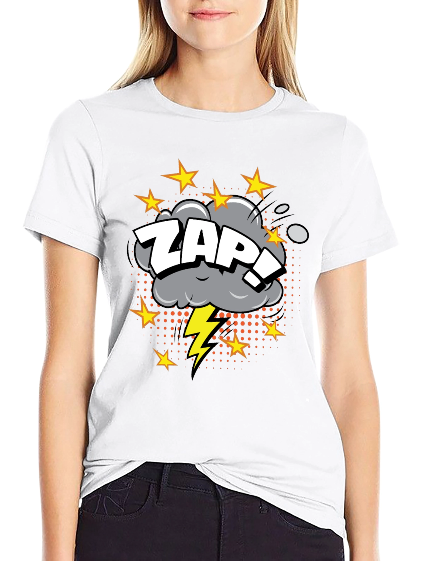 ZAP! Graphic Print Black T-Shirt