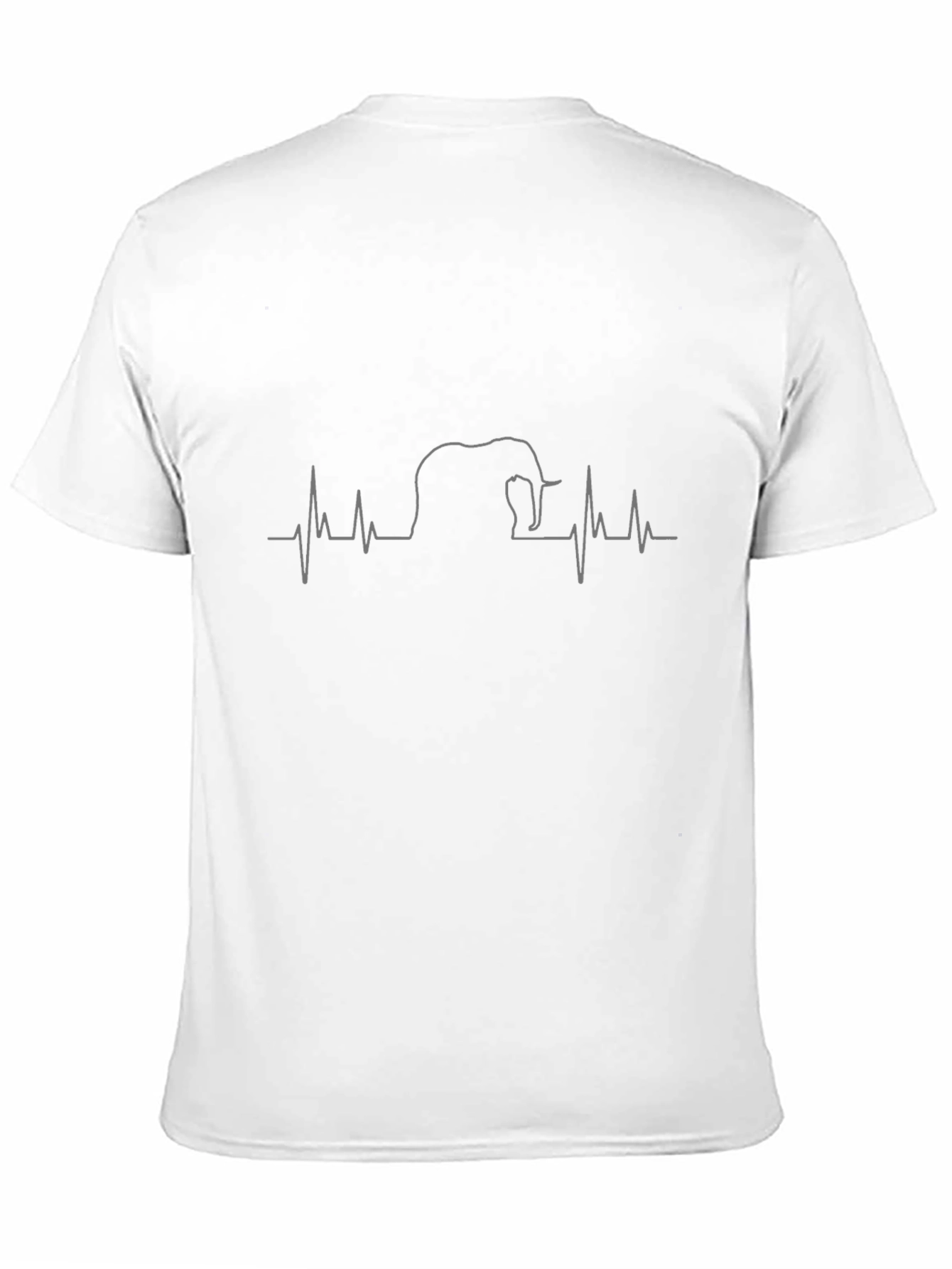 Elephant Heartbeat Tee - Black Graphic T-Shirt