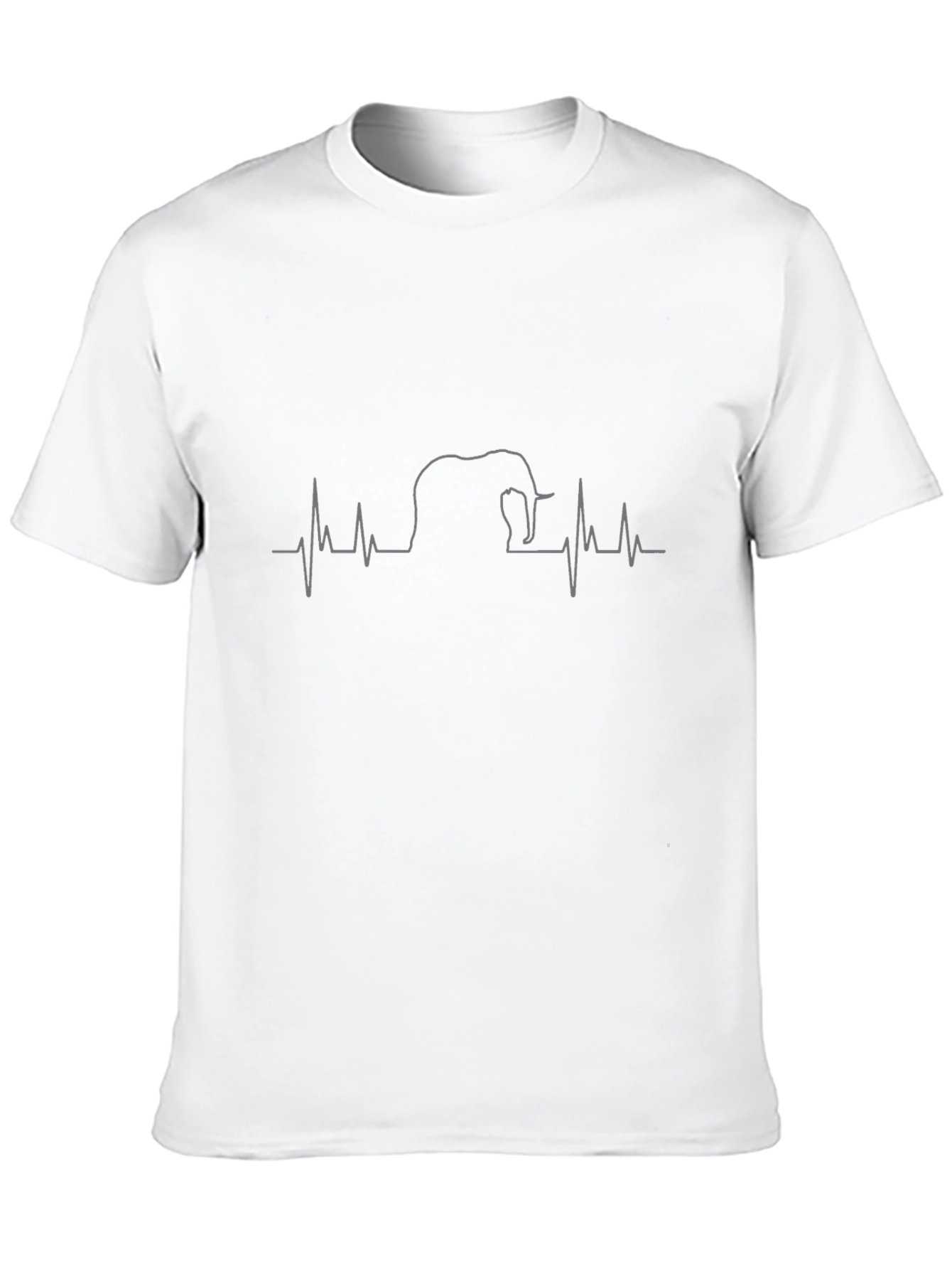 Elephant Heartbeat Tee - Black Graphic T-Shirt