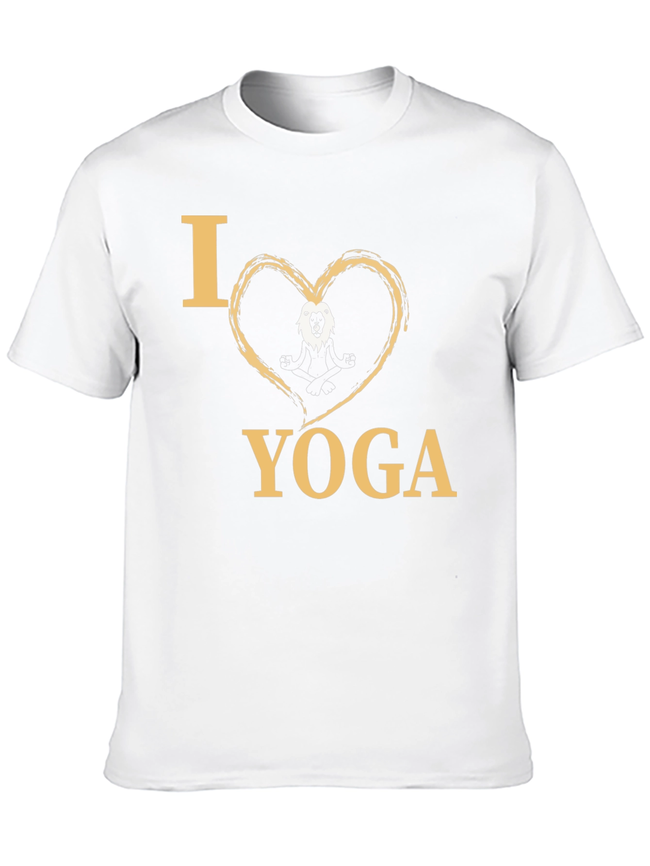 I Heart Yoga Lion Meditating T-Shirt