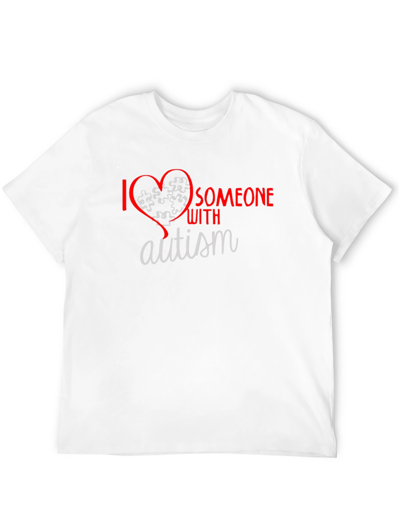 I Love Someone With Autism T-Shirt Awareness Tee