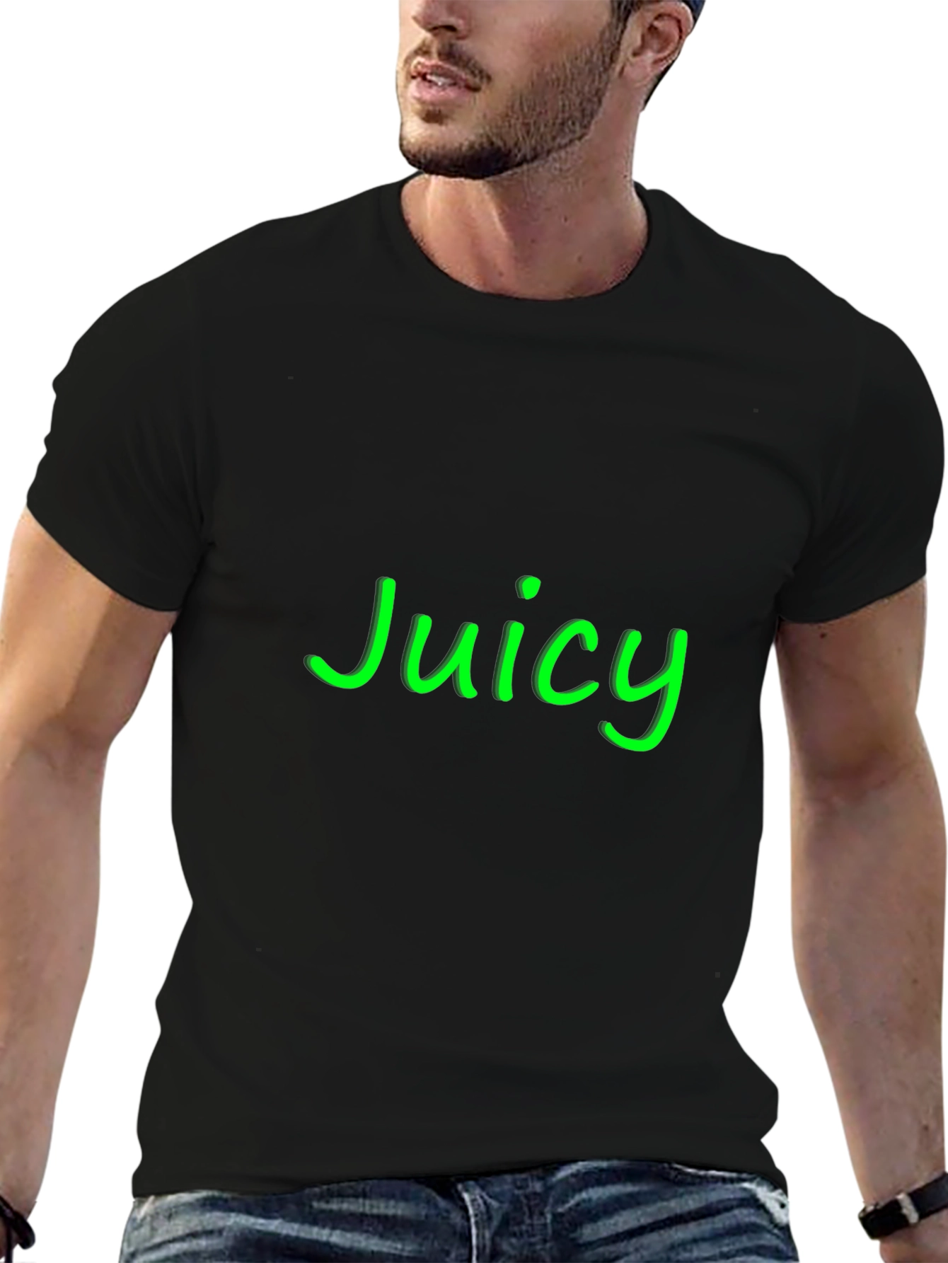 Juicy Black Graphic Tee - Casual Style