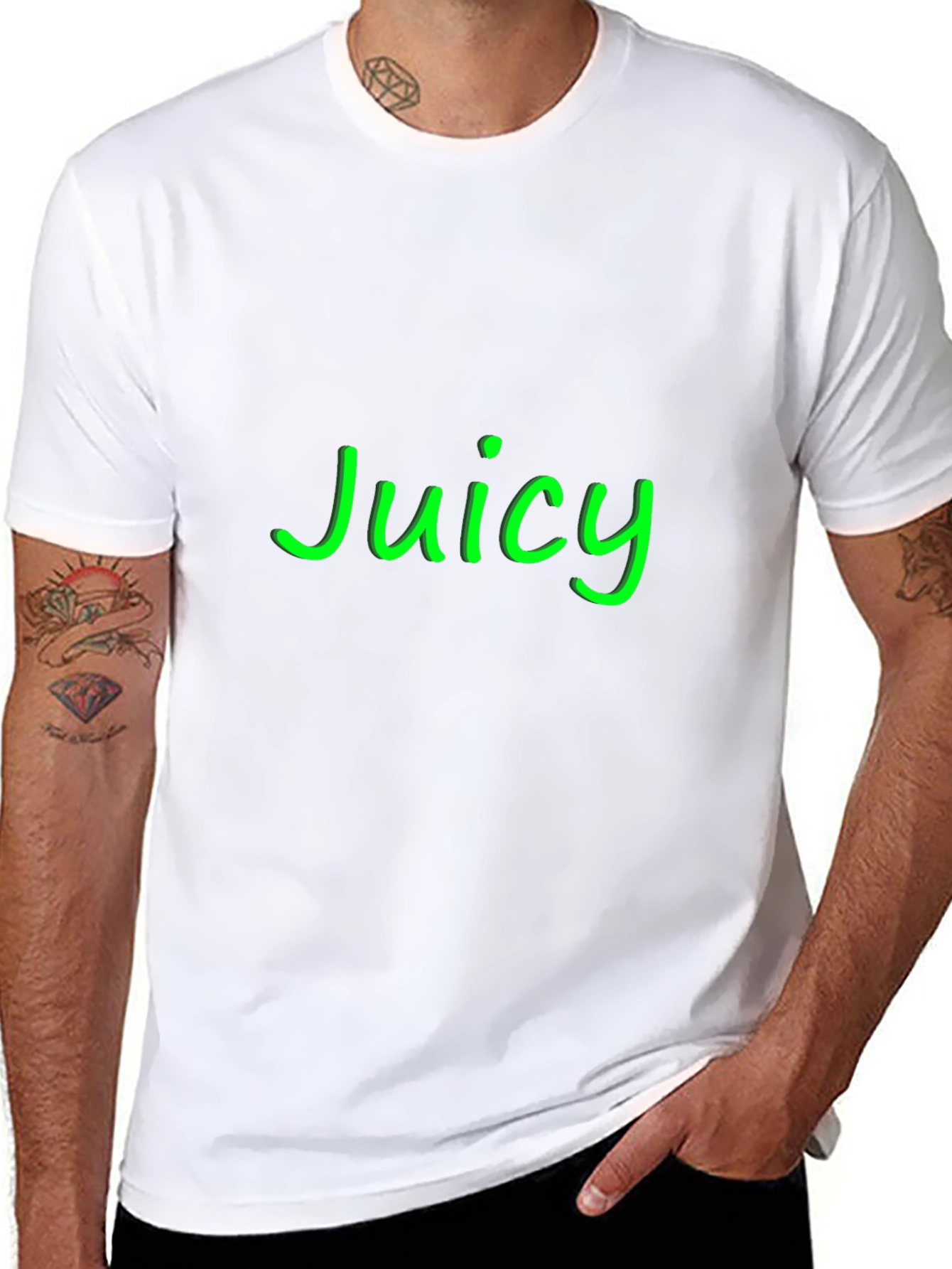Juicy Black Graphic Tee - Casual Style