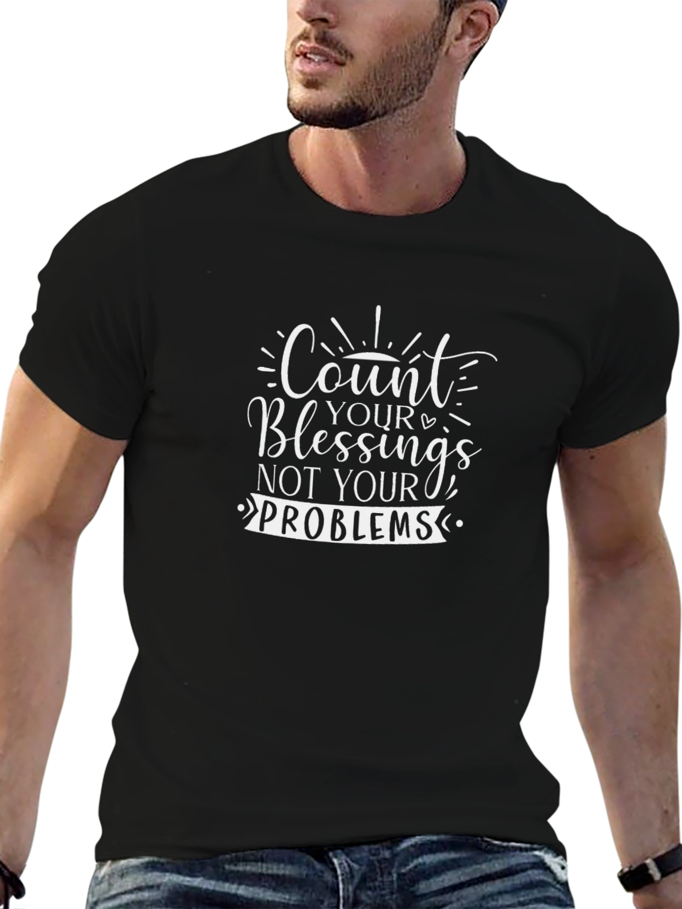 Count Your Blessings Graphic Tee - Black