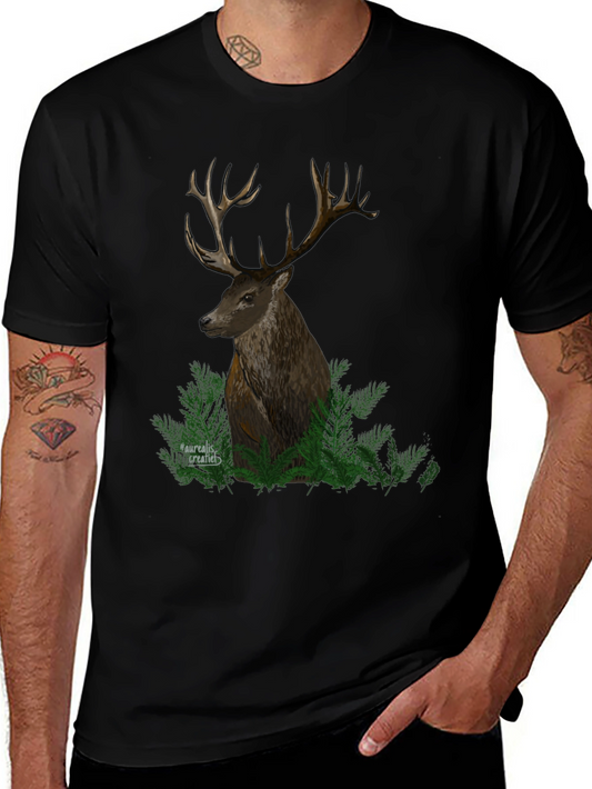 Stag Graphic Tee - Nature Inspired Design