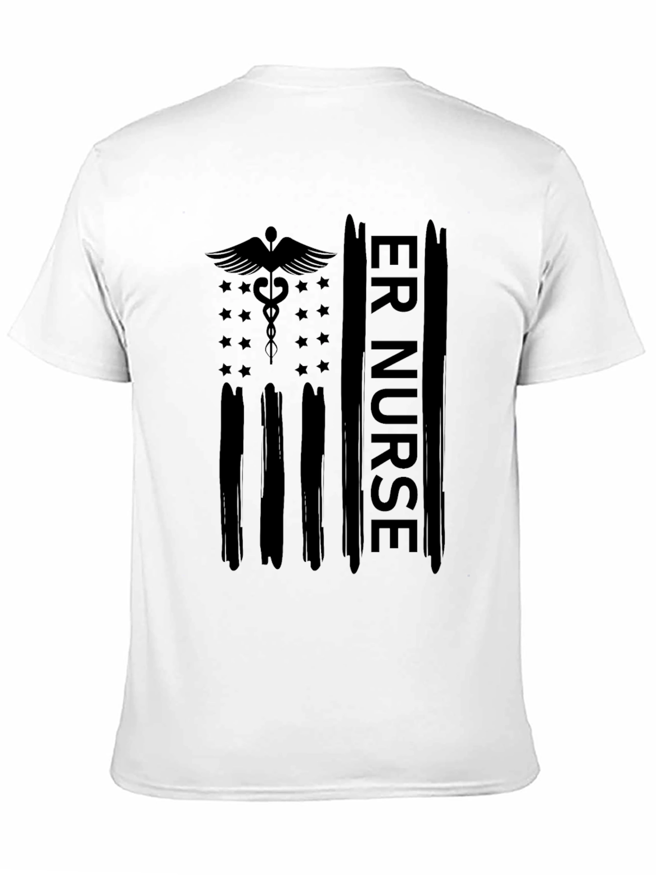 ER Nurse American Flag Graphic T-Shirt