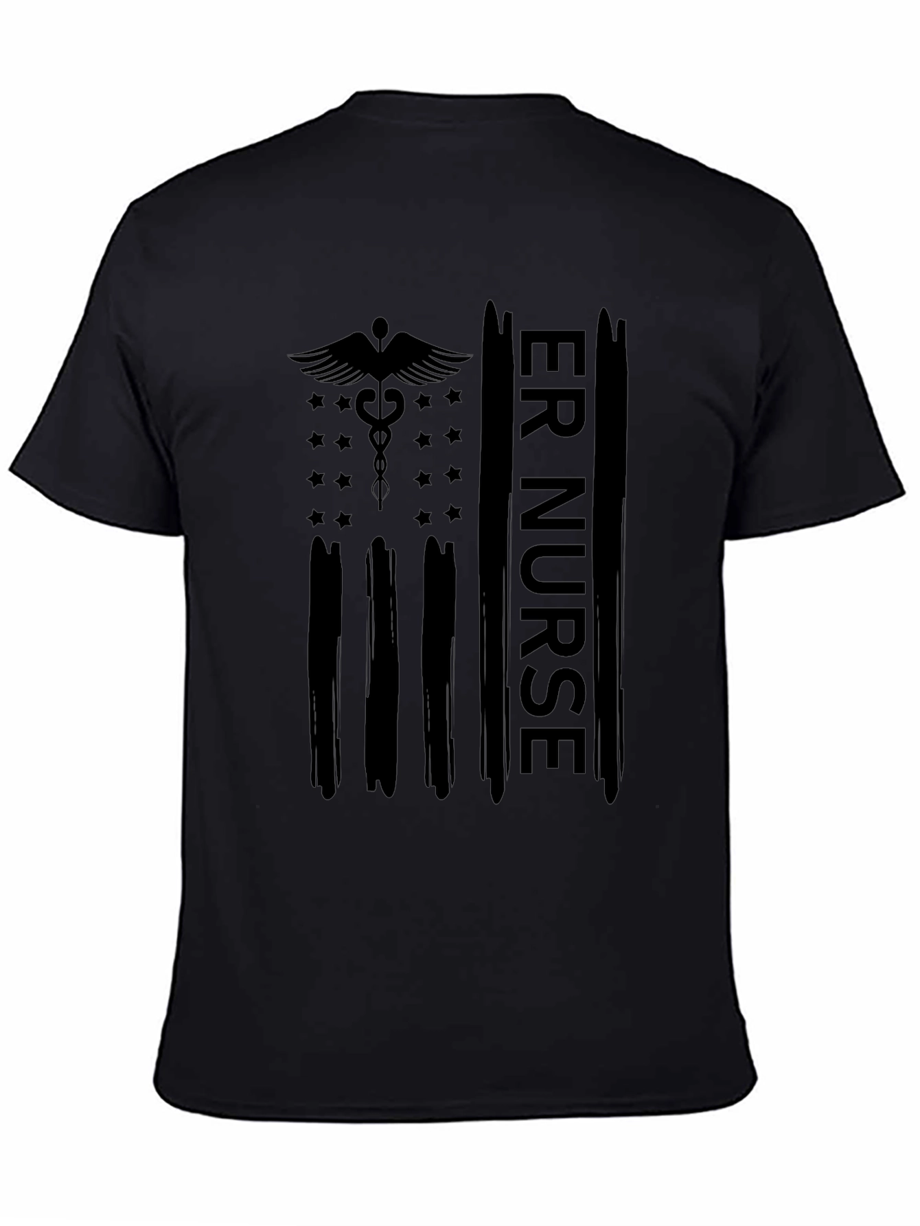 ER Nurse American Flag Graphic T-Shirt