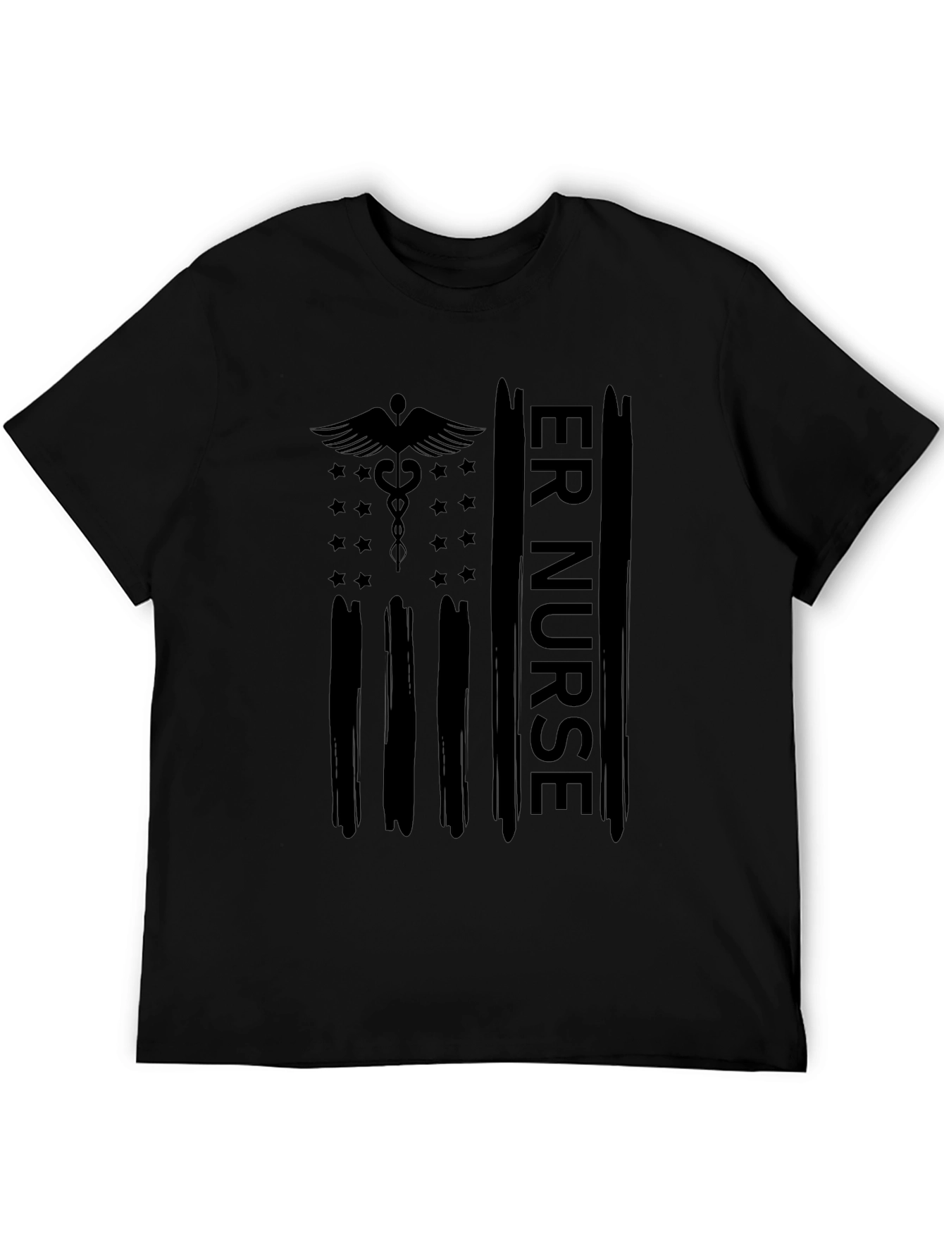 ER Nurse American Flag Graphic T-Shirt