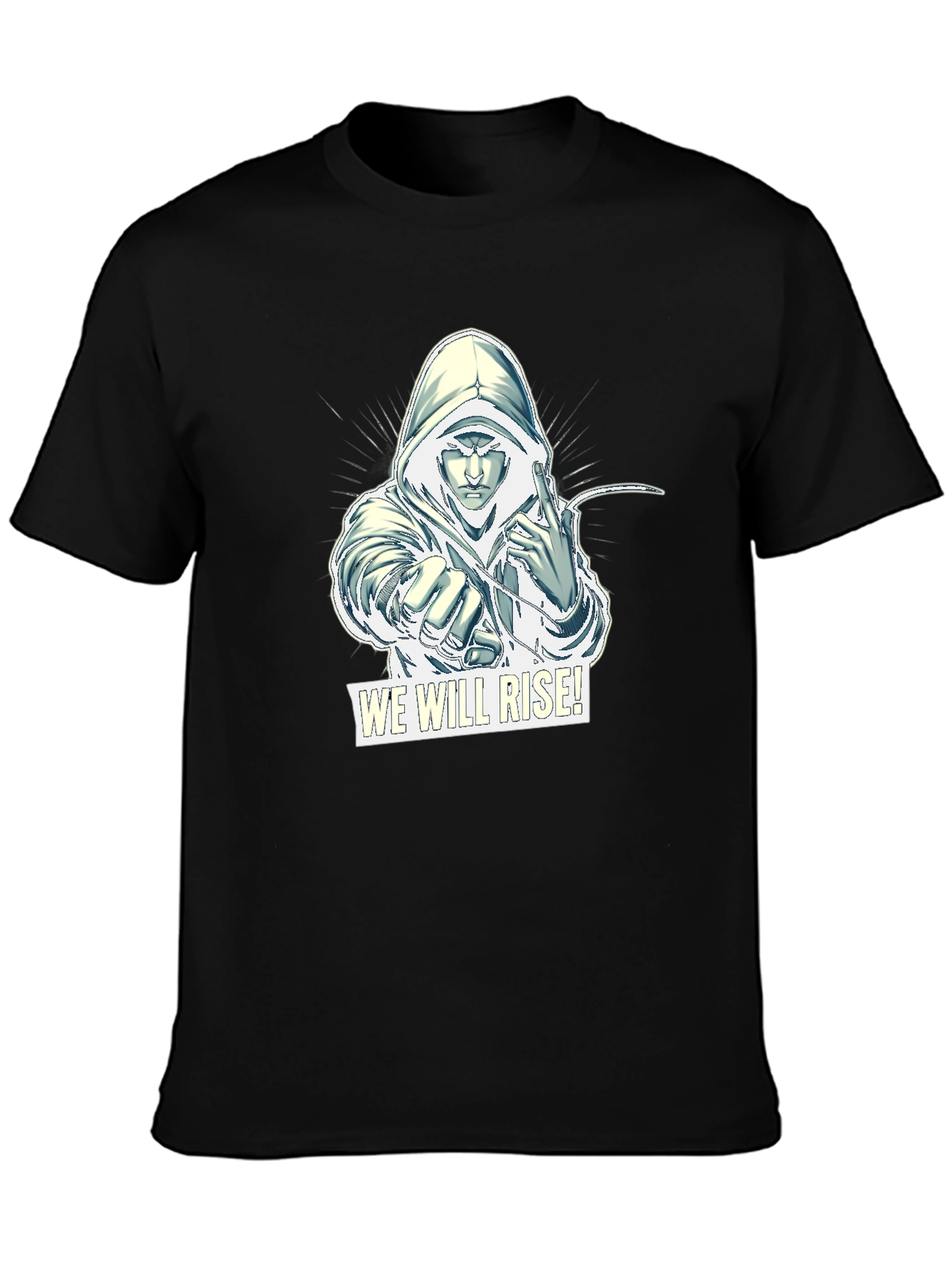 We Will Rise Graphic Tee - Black Cotton