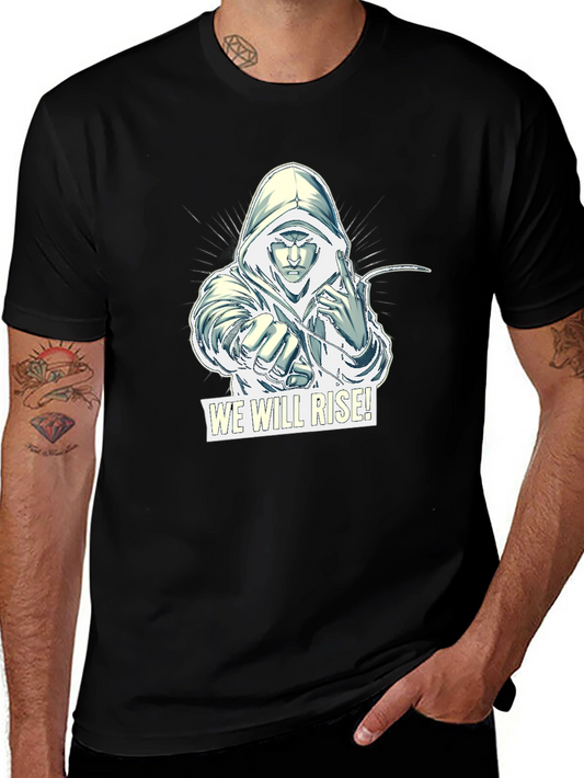 We Will Rise Graphic Tee - Black Cotton