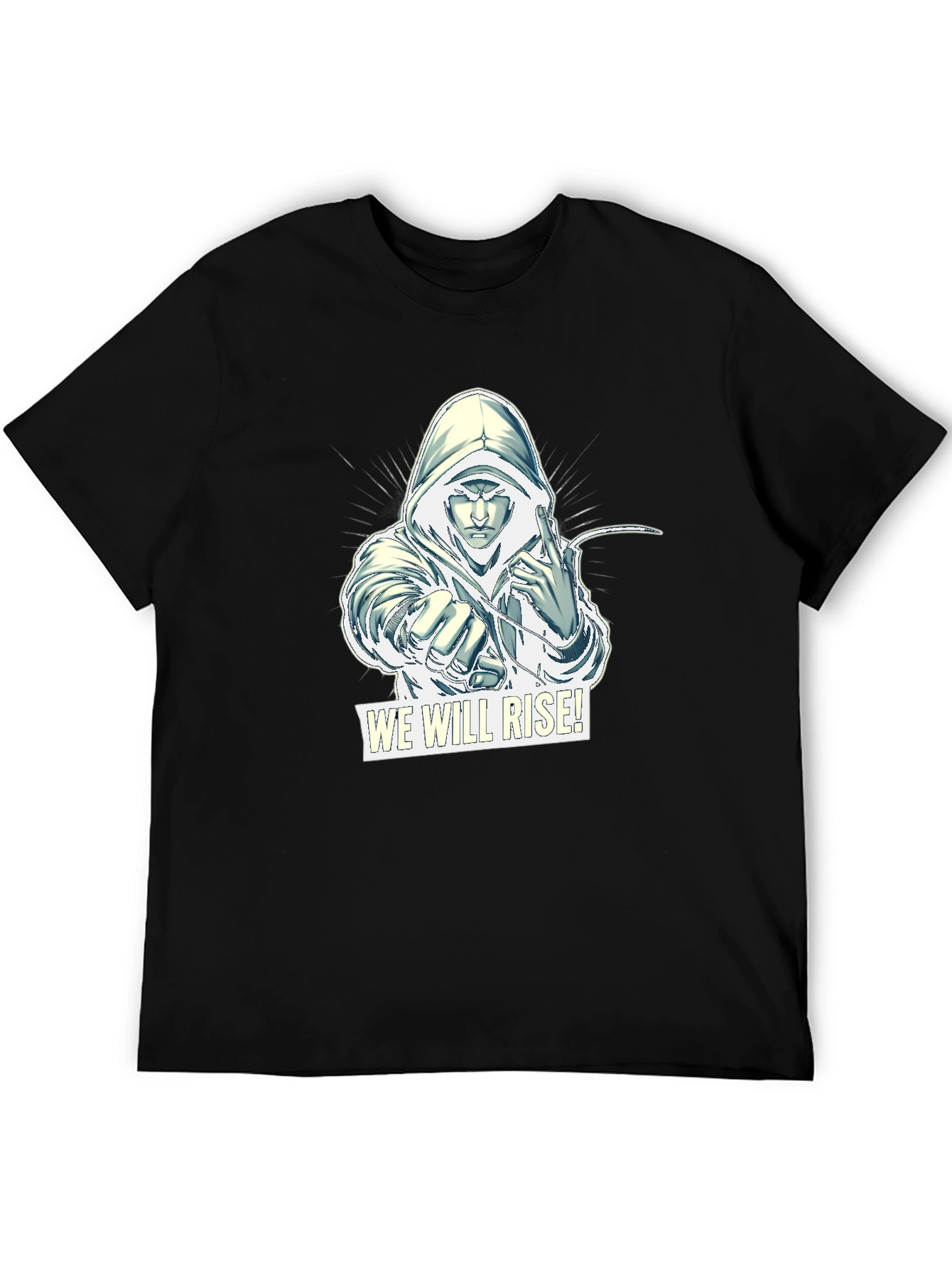 We Will Rise Graphic Tee - Black Cotton