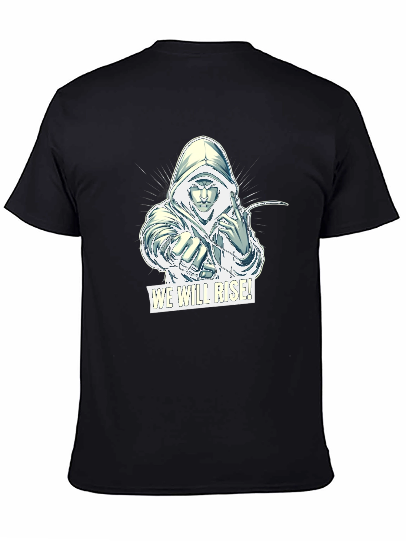 We Will Rise Graphic Tee - Black Cotton