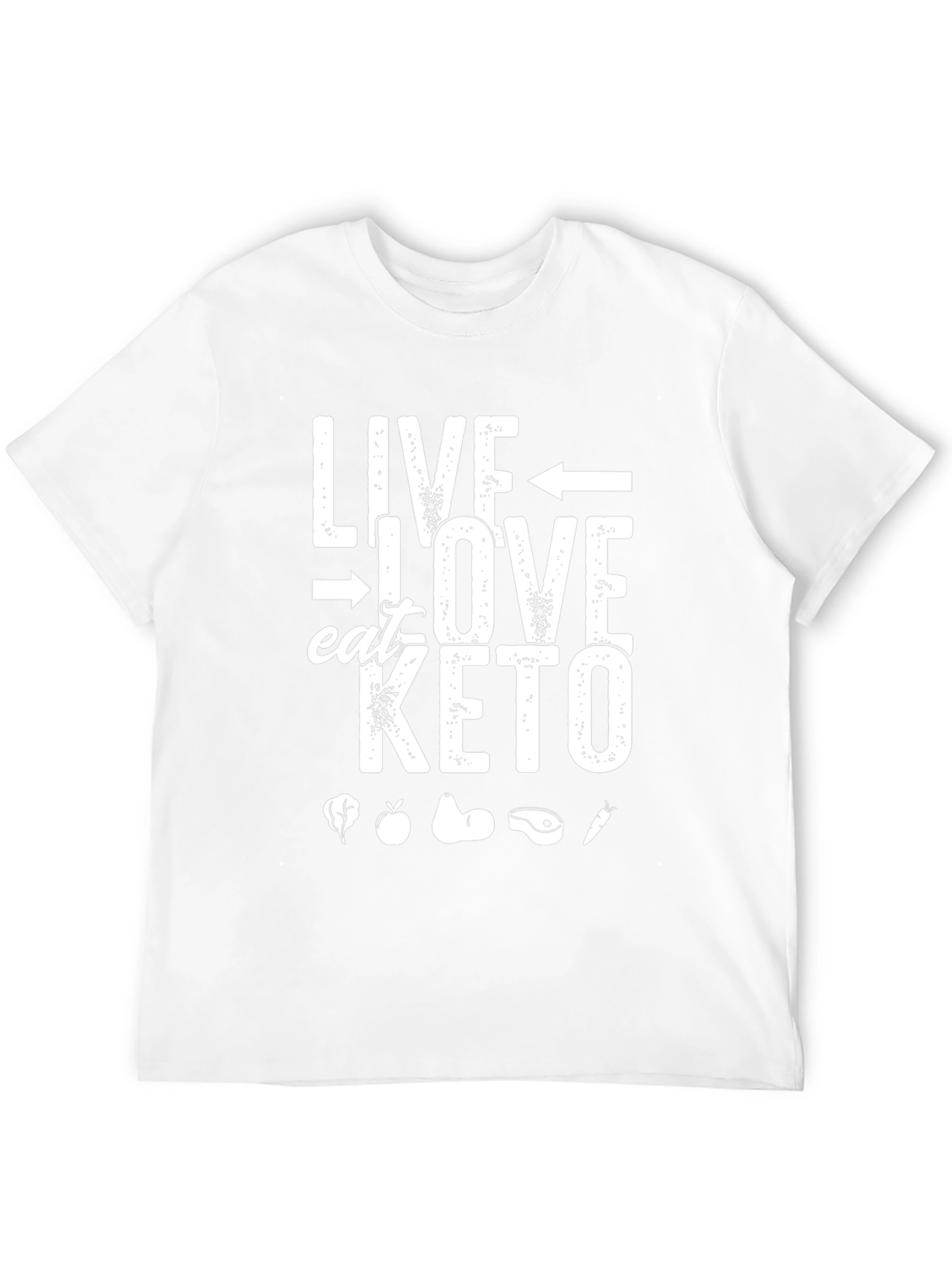 Live Love Eat Keto Black Graphic T-Shirt
