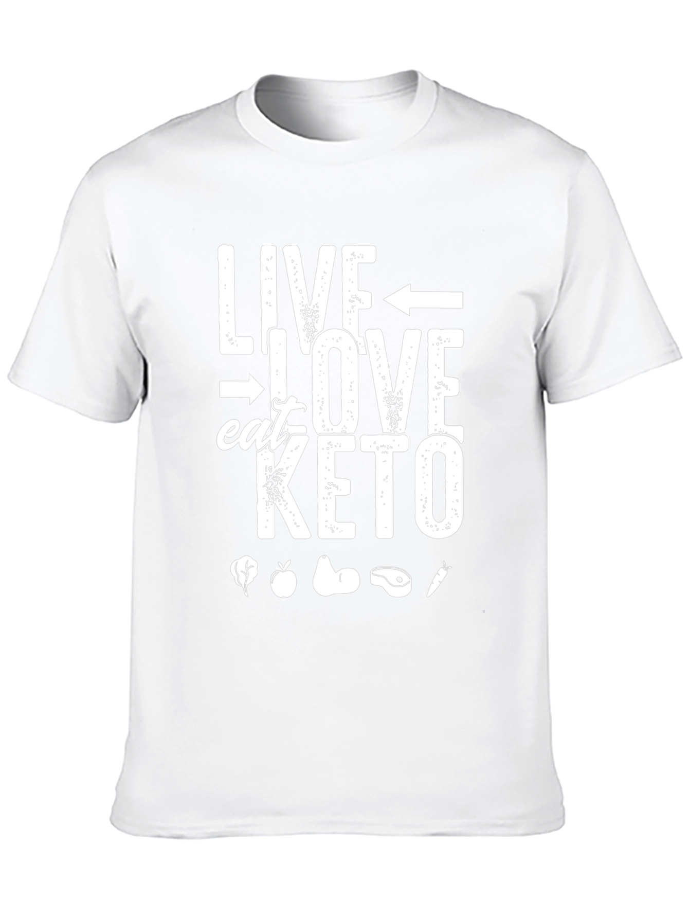 Live Love Eat Keto Black Graphic T-Shirt