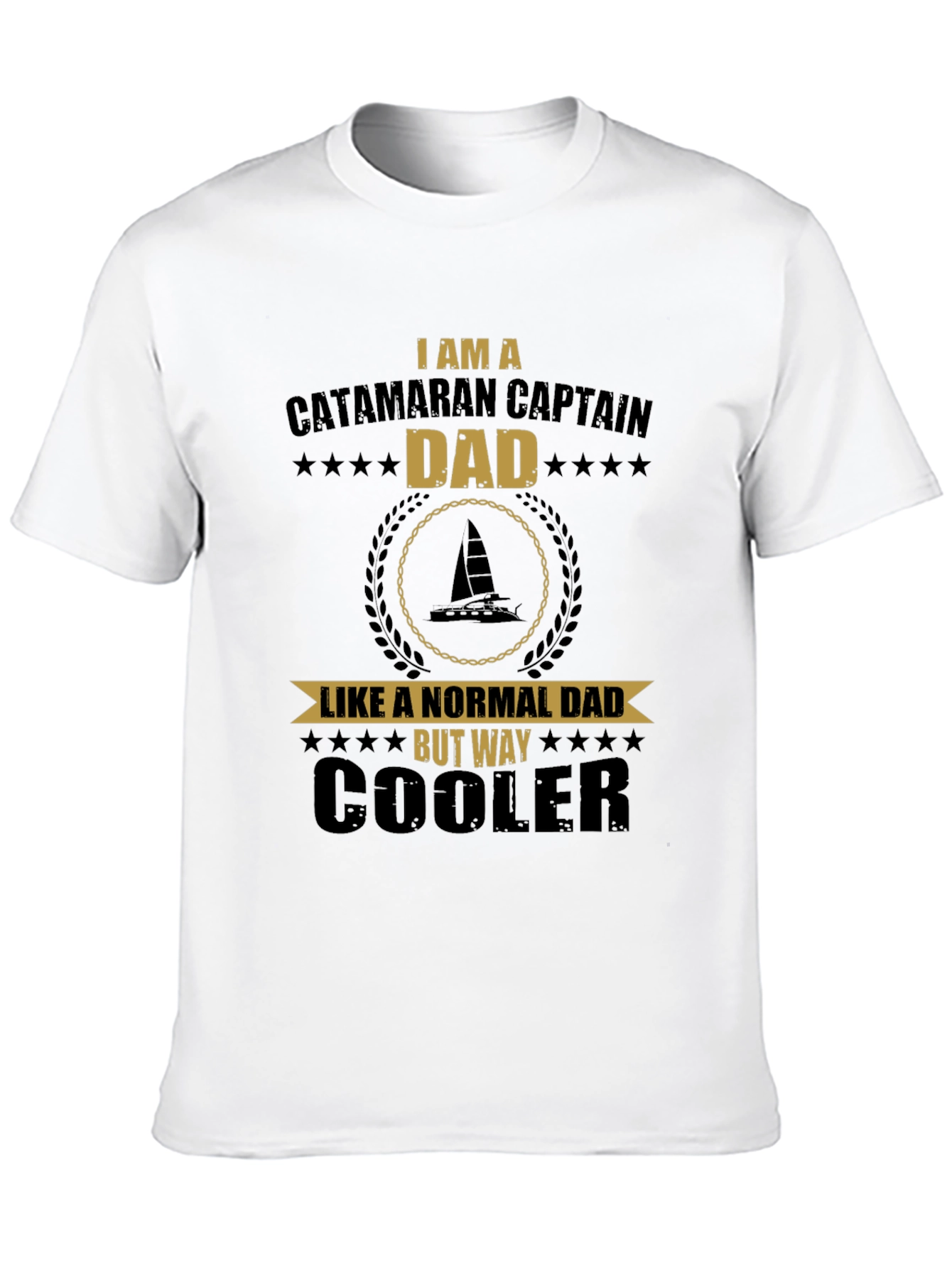 Catamaran Captain Dad T-Shirt - Cool Dad Gift