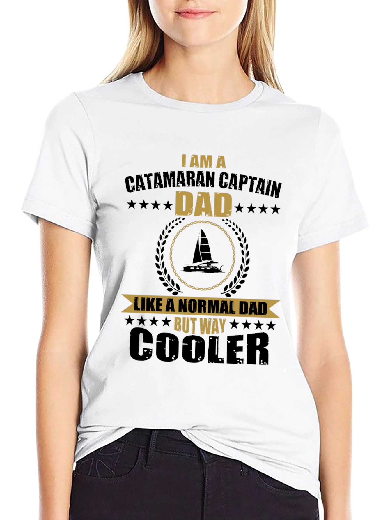 Catamaran Captain Dad T-Shirt - Cool Dad Gift