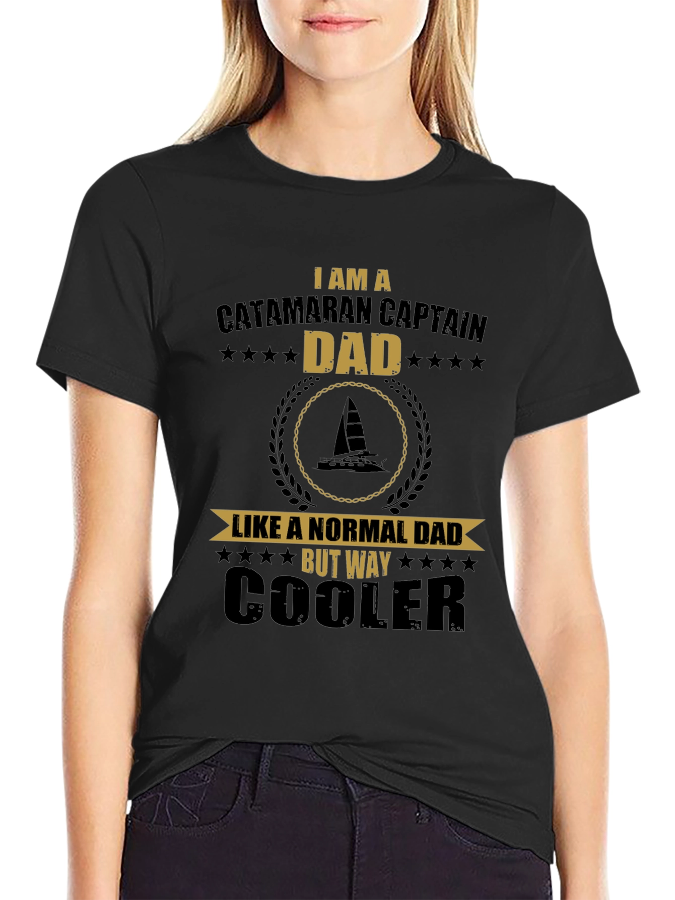 Catamaran Captain Dad T-Shirt - Cool Dad Gift