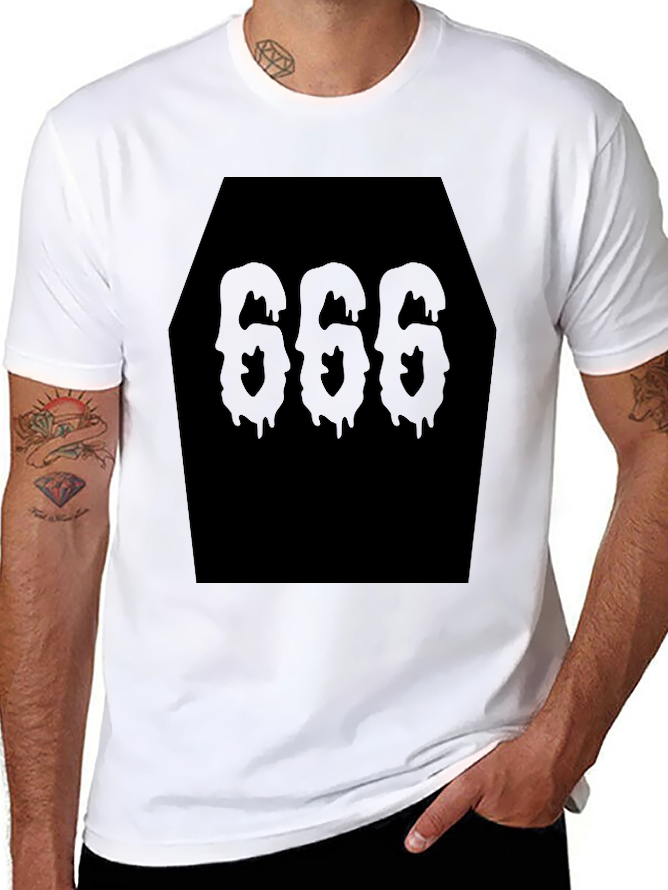 Coffin 666 Black Graphic Tee