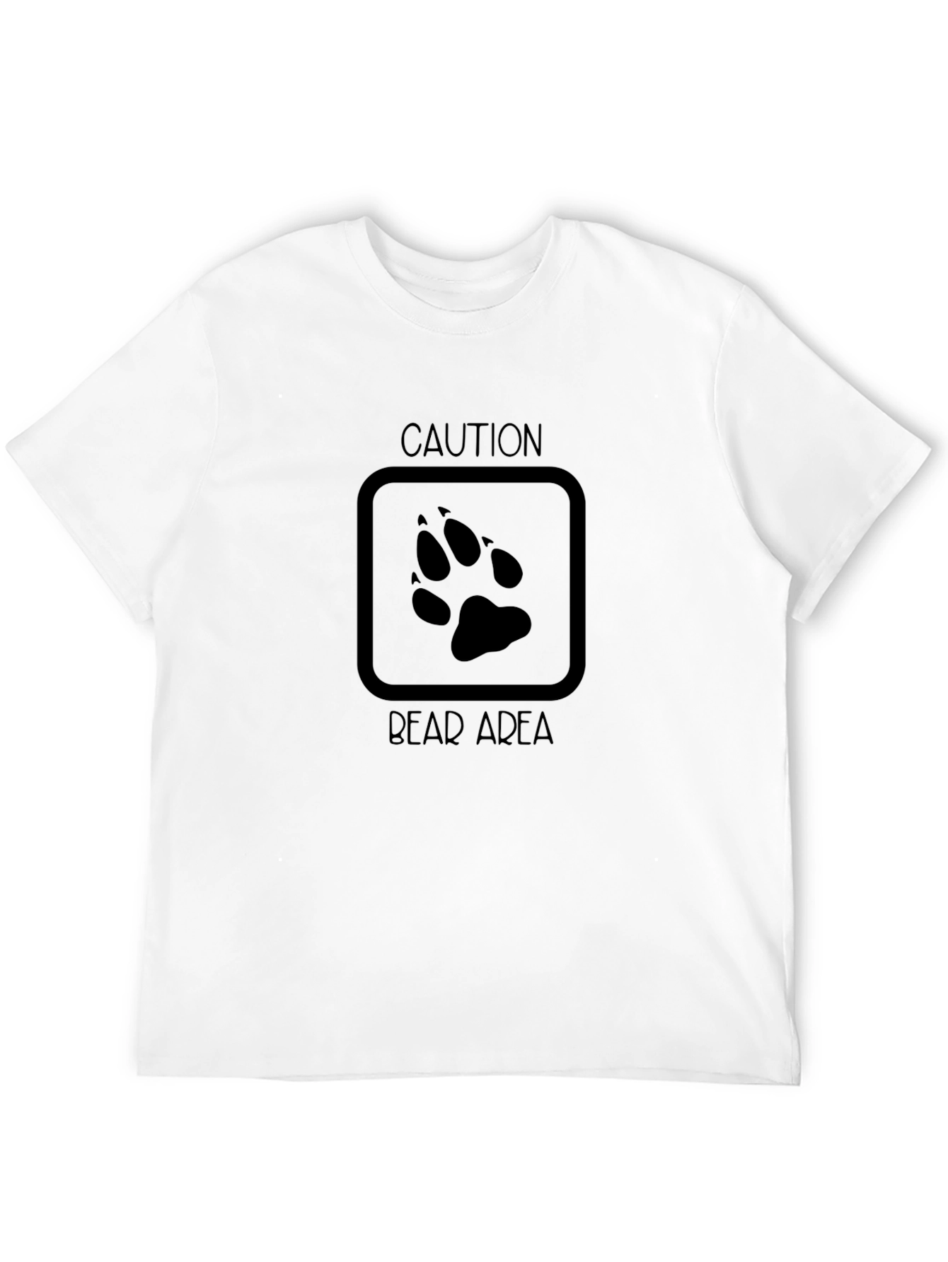 Caution Bear Area Graphic T-Shirt