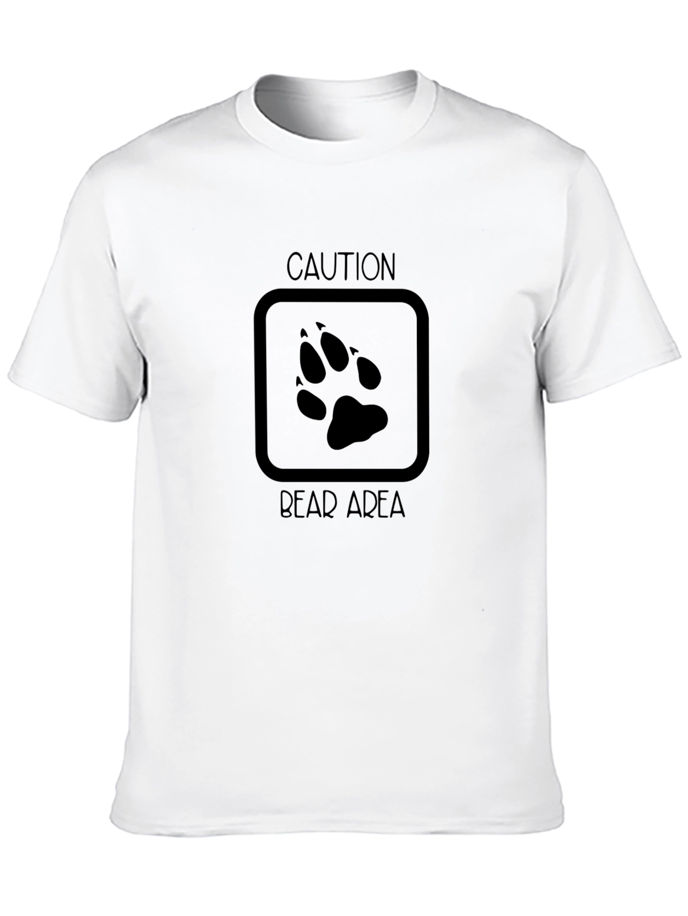 Caution Bear Area Graphic T-Shirt