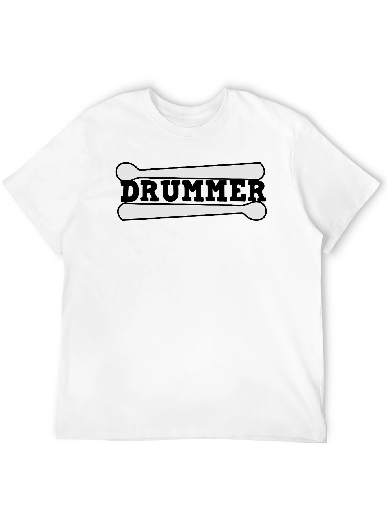 Drummer Graphic Black Cotton T-Shirt