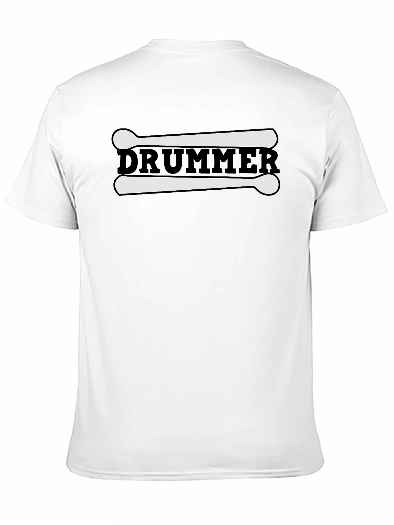 Drummer Graphic Black Cotton T-Shirt