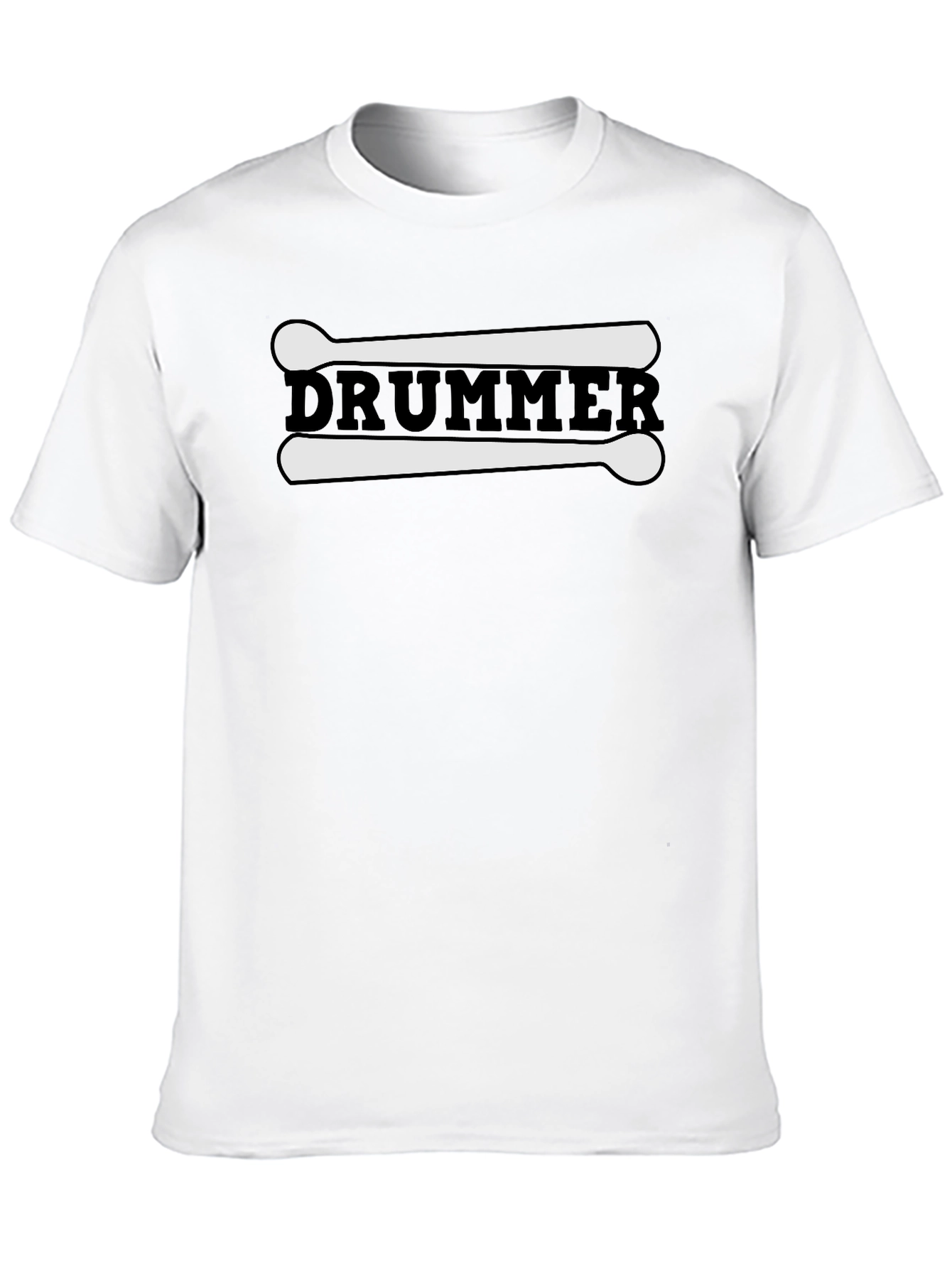 Drummer Graphic Black Cotton T-Shirt