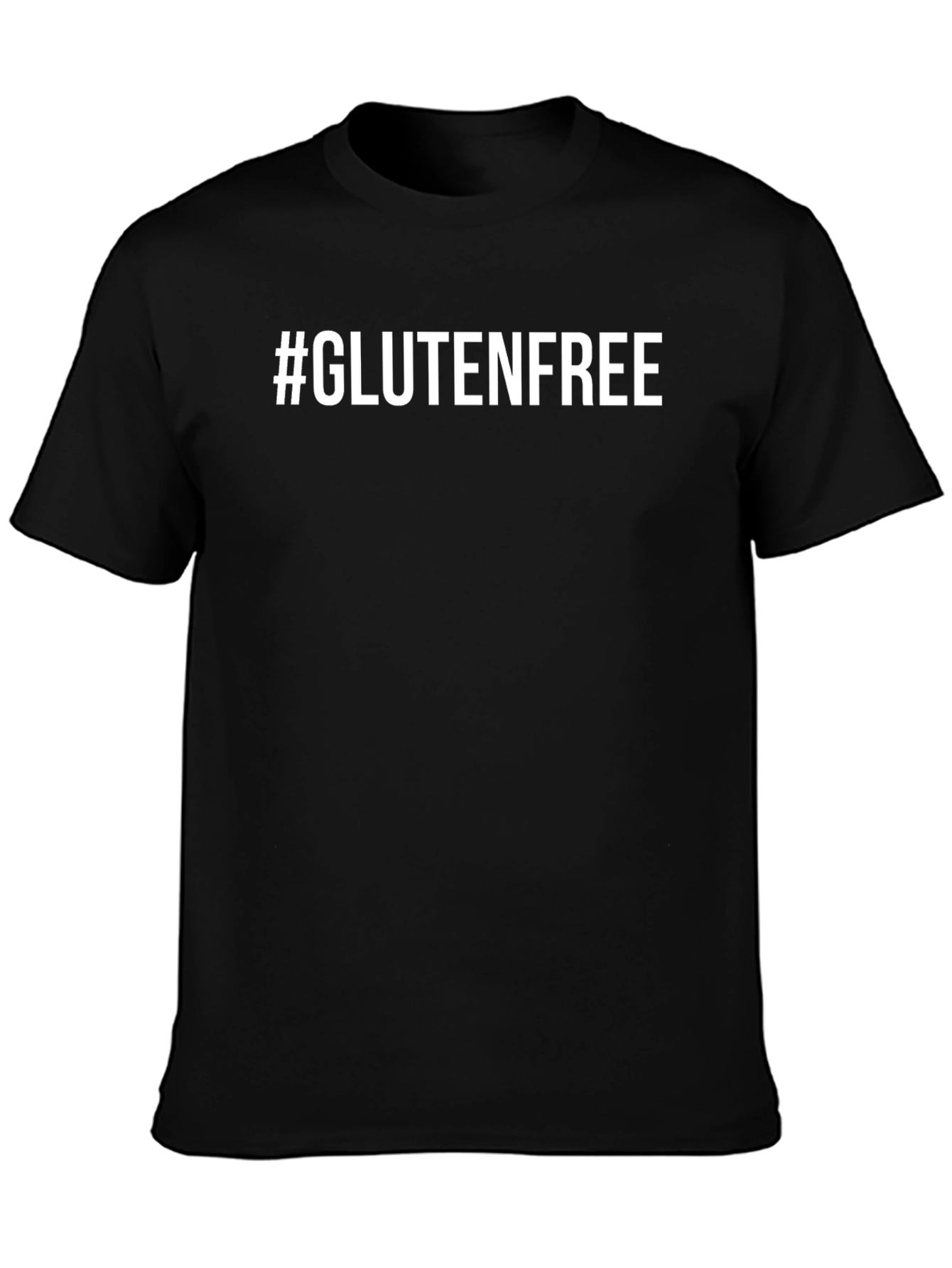 #GlutenFree Black T-Shirt - Bold Statement Tee