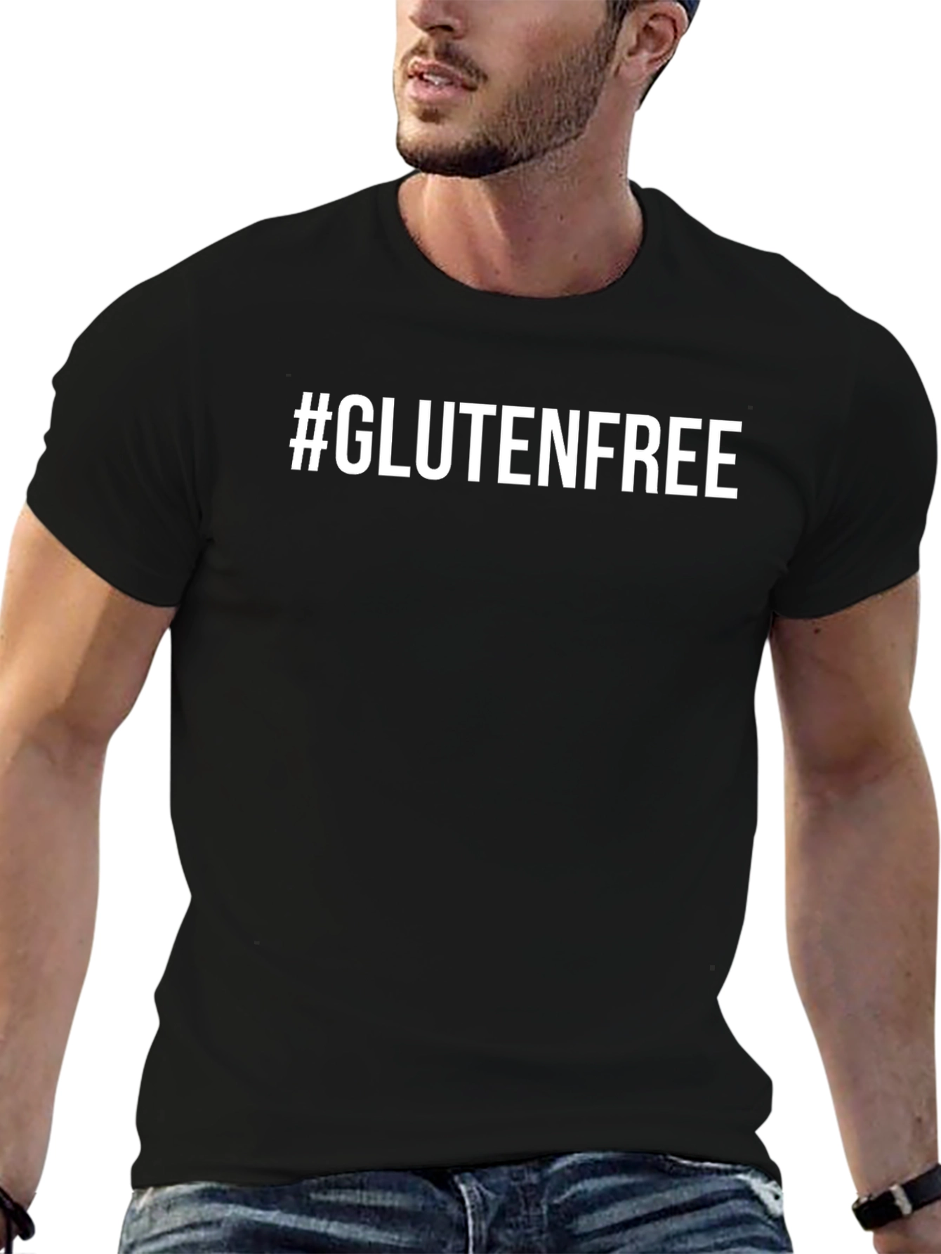 #GlutenFree Black T-Shirt - Bold Statement Tee