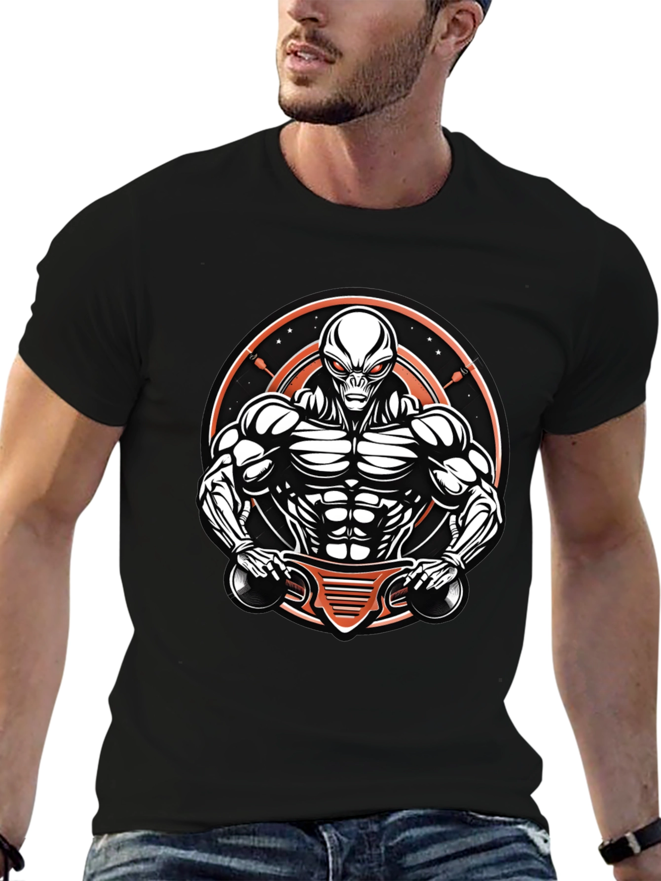 Alien Gym Rat T-Shirt - Sci-Fi Fitness Apparel