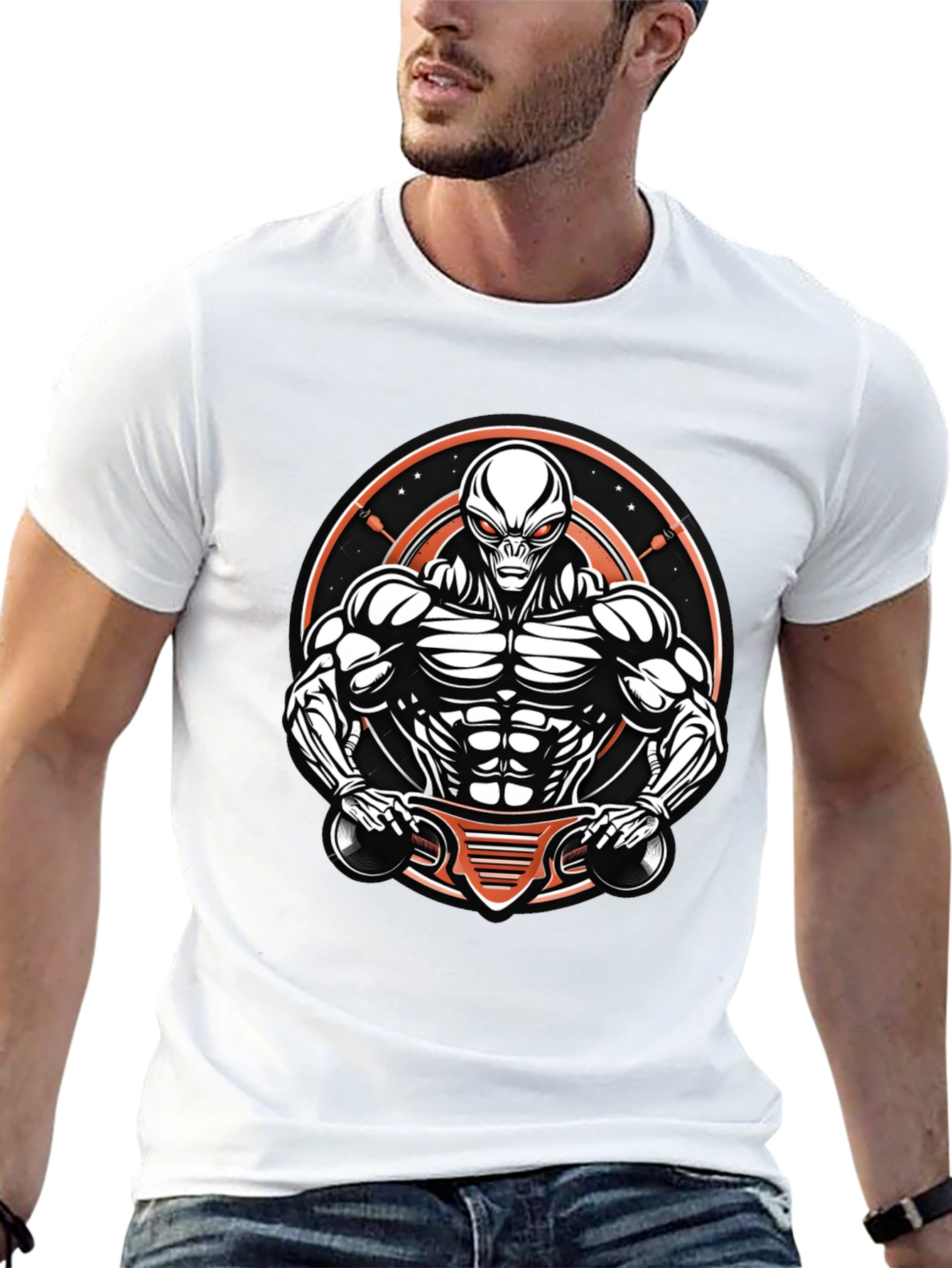 Alien Gym Rat T-Shirt - Sci-Fi Fitness Apparel