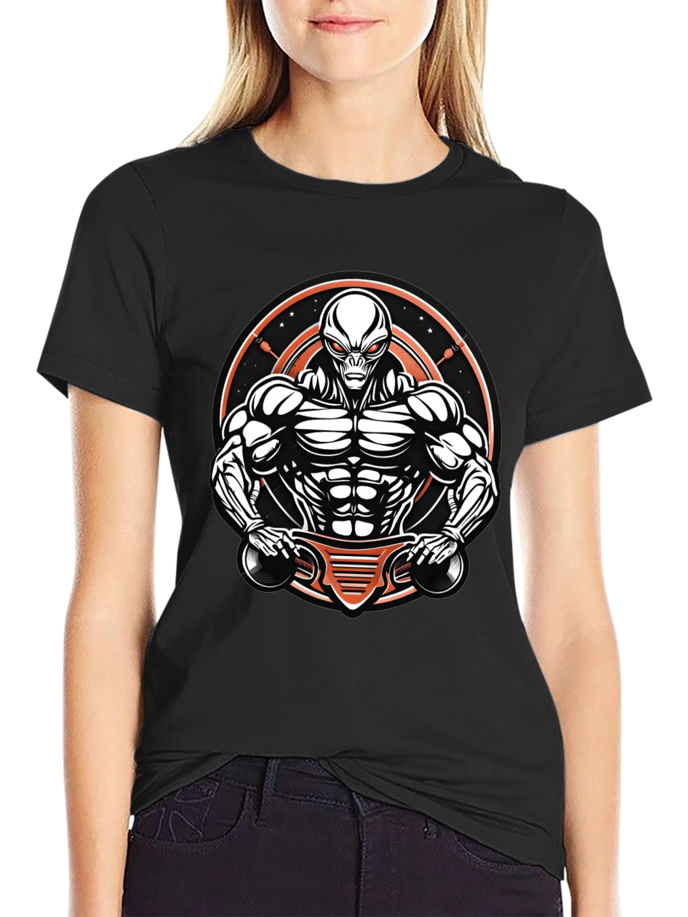 Alien Gym Rat T-Shirt - Sci-Fi Fitness Apparel